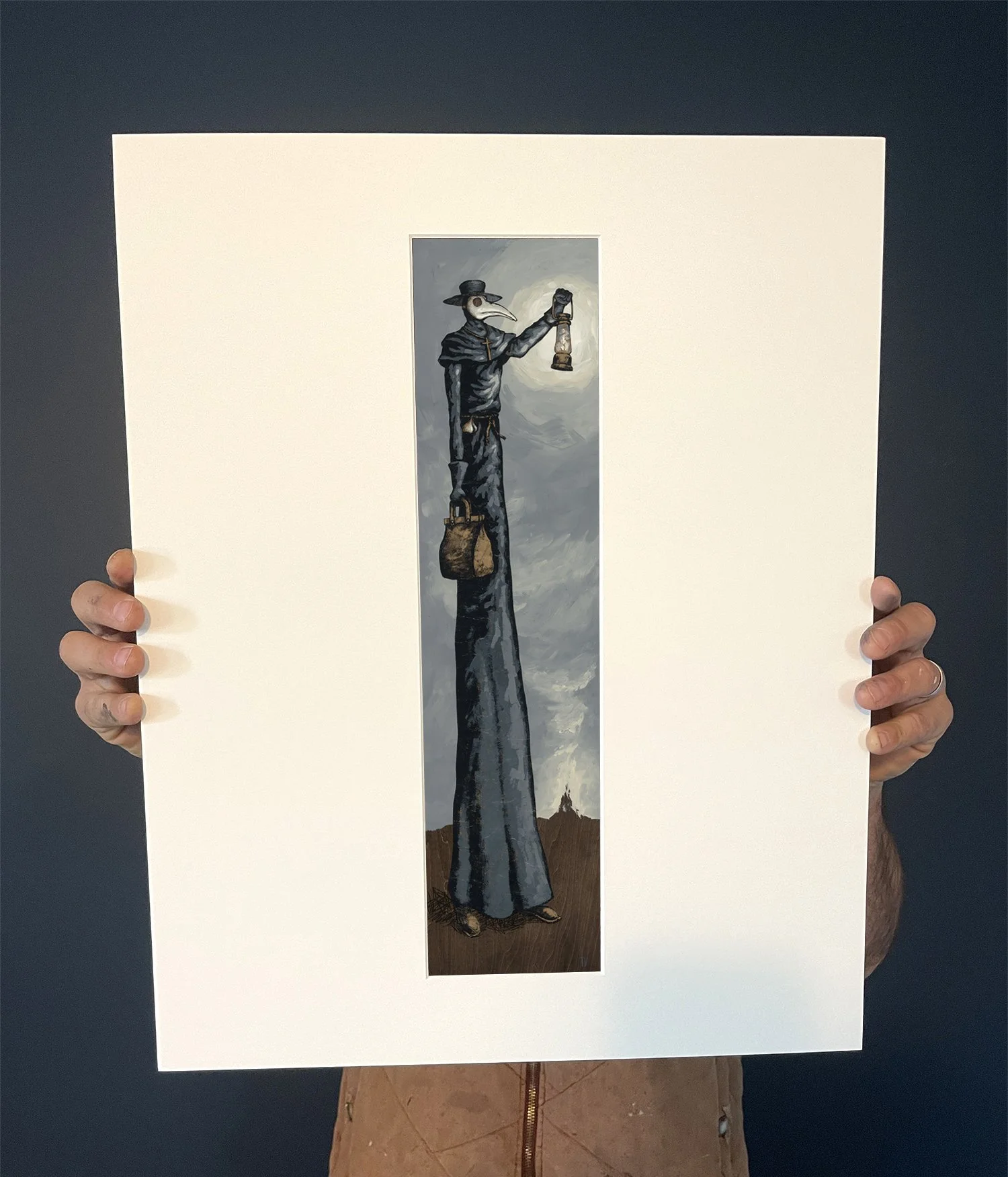 matted print of the plague doctor xix.jpg