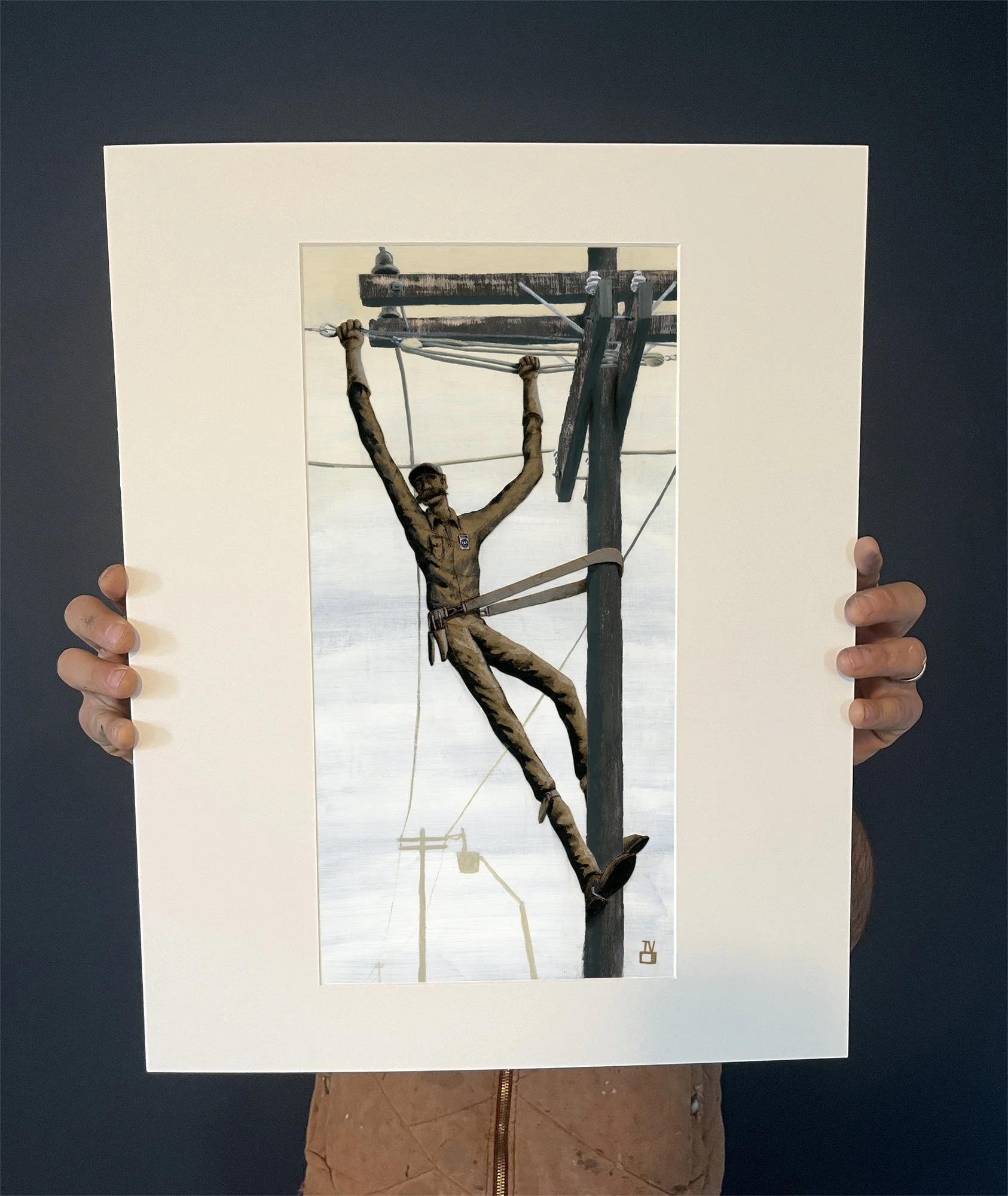 matted print of the lineman.jpg