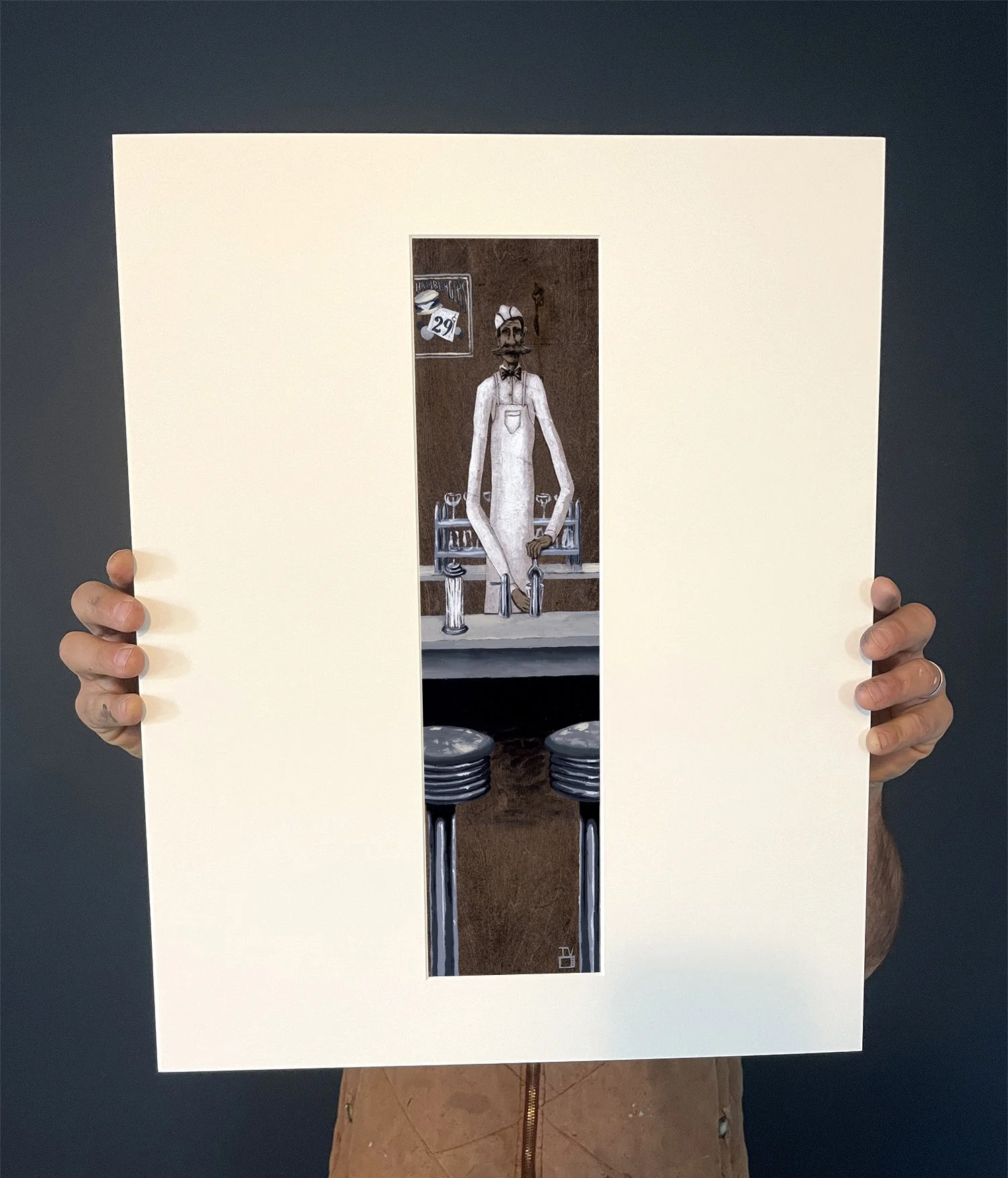soda jerk iii matted print.jpg