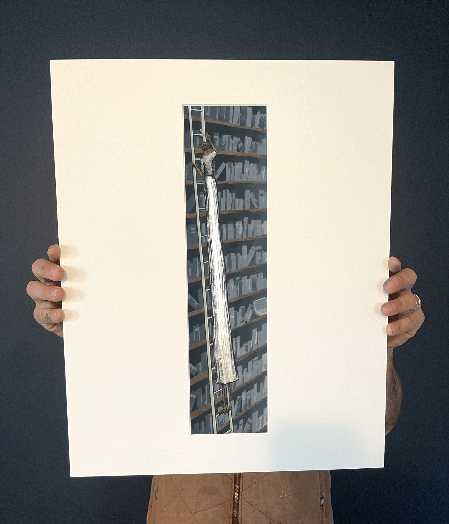 matted print of the librarian v.jpg