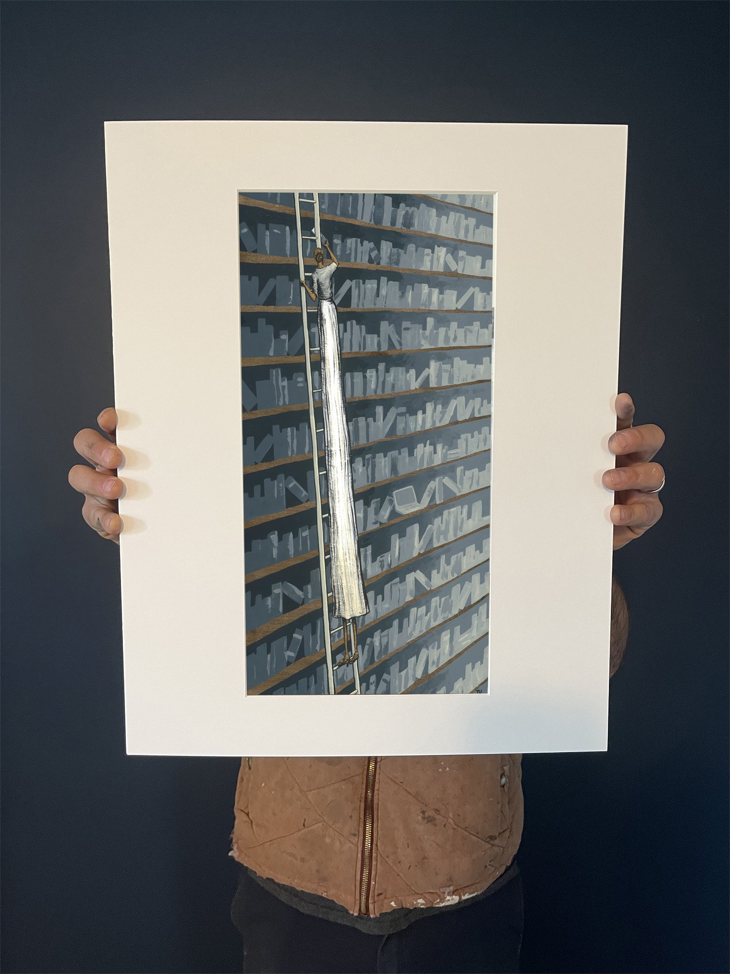 matted print of the librarian v 8x16.jpg