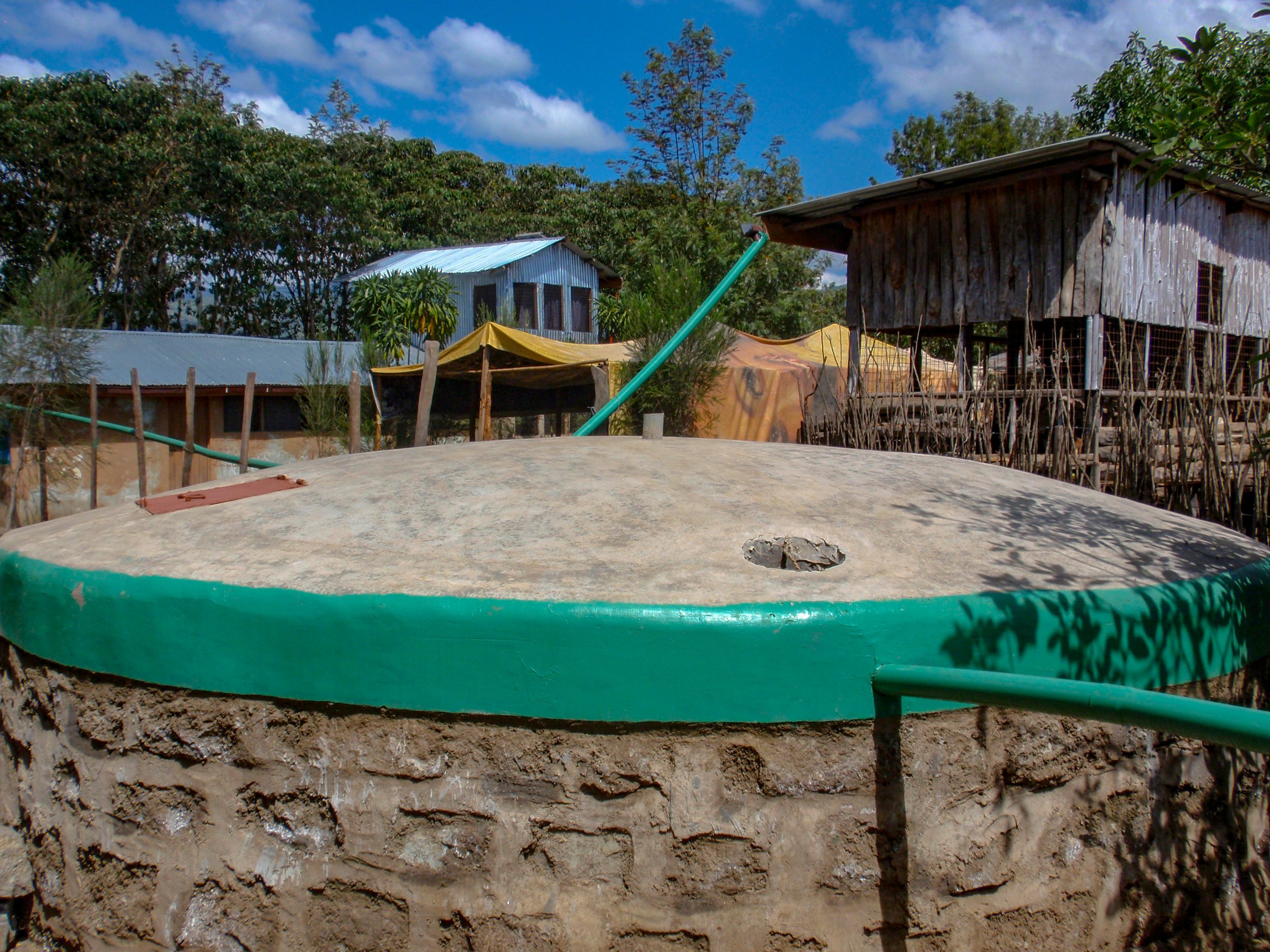 The 18,052 gallon water retention tank completed in 2008