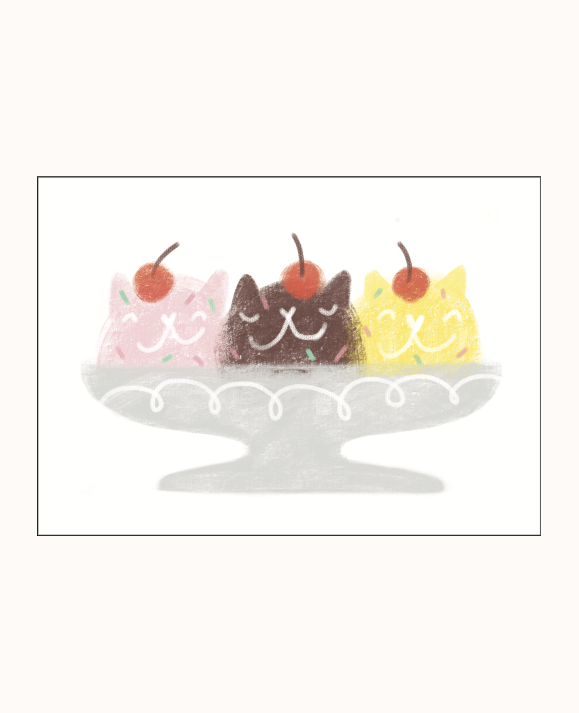 Kitten Sundae 5"x7"