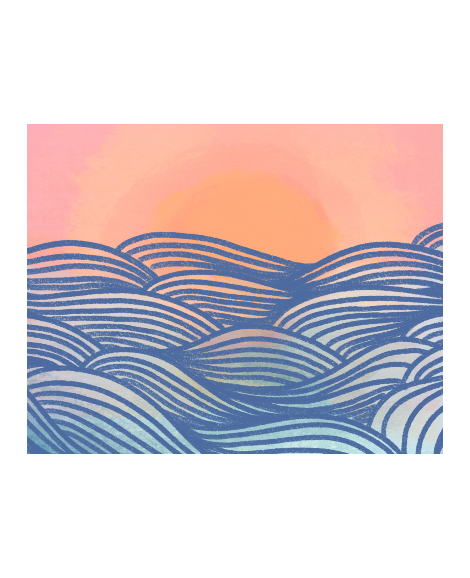 Peach Sunset 8"x10"