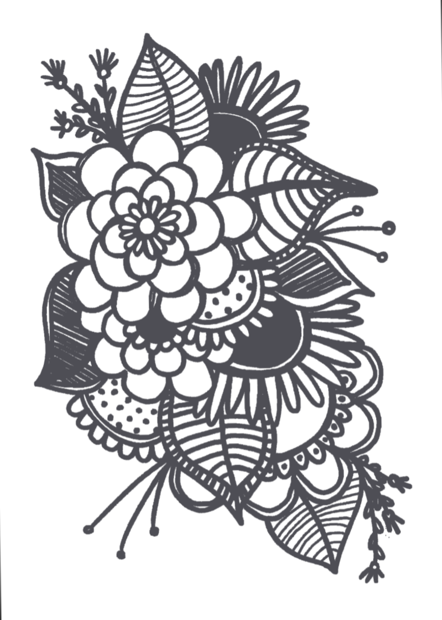 OG Botanical in Black 5"x7"