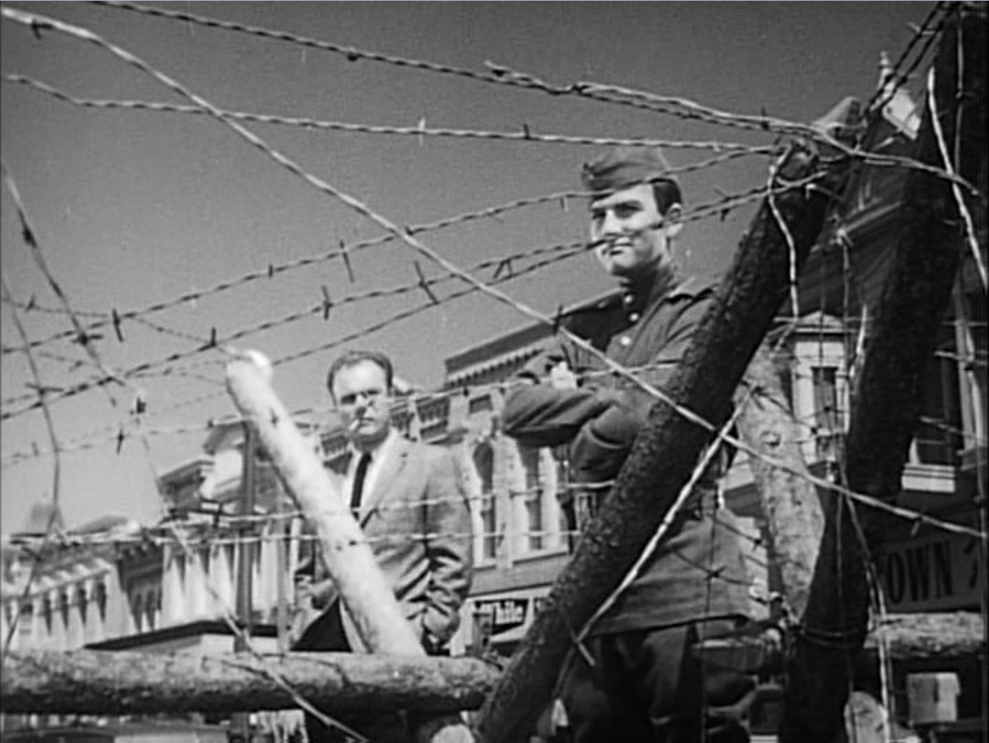 The film tries to portray checkpoints in the Soviet Union put up in a small "American" town