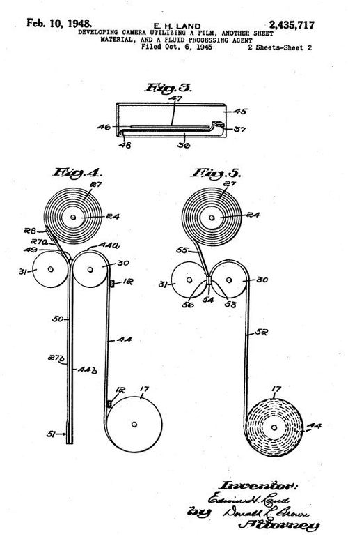 US Patent #: US002435717 for Self-Developing roll film.