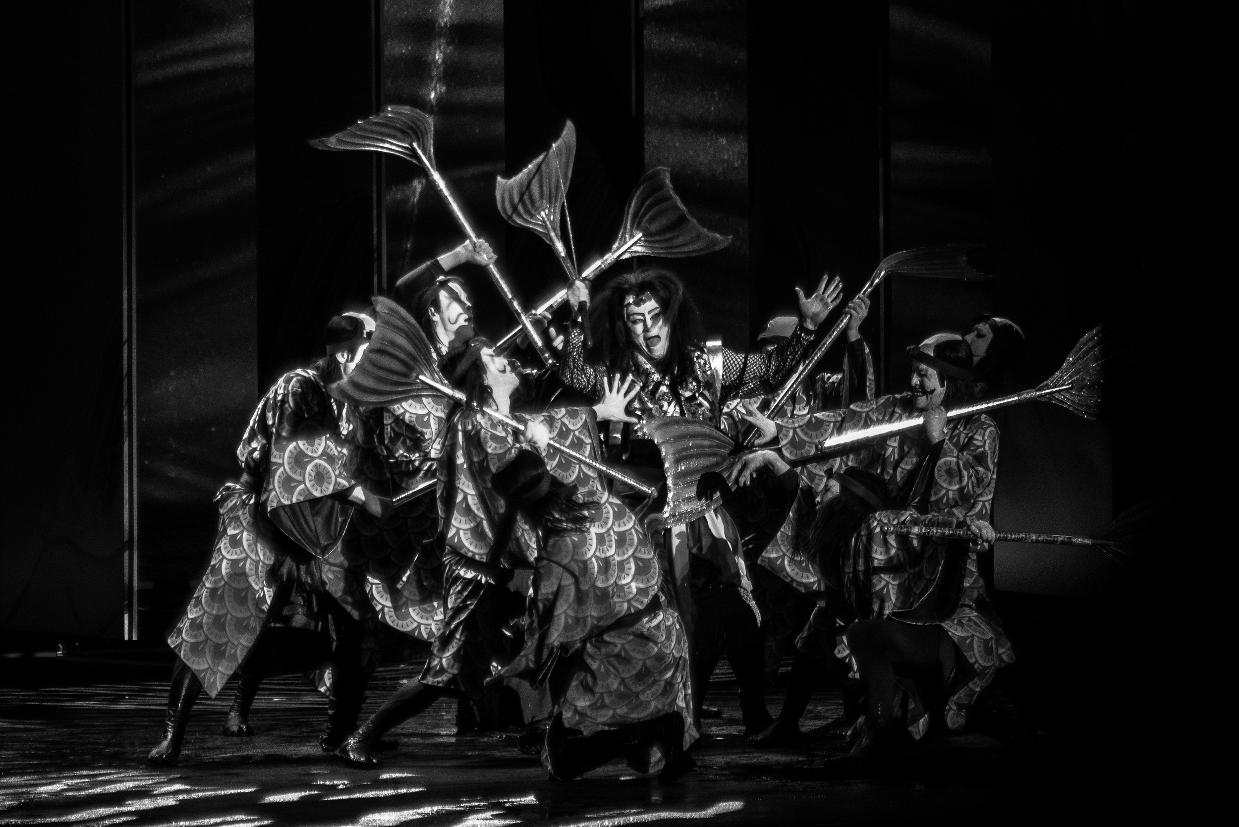 Shiganosuke in a mighty battle with the Koi spirit. Photo: Ross Takahashi
