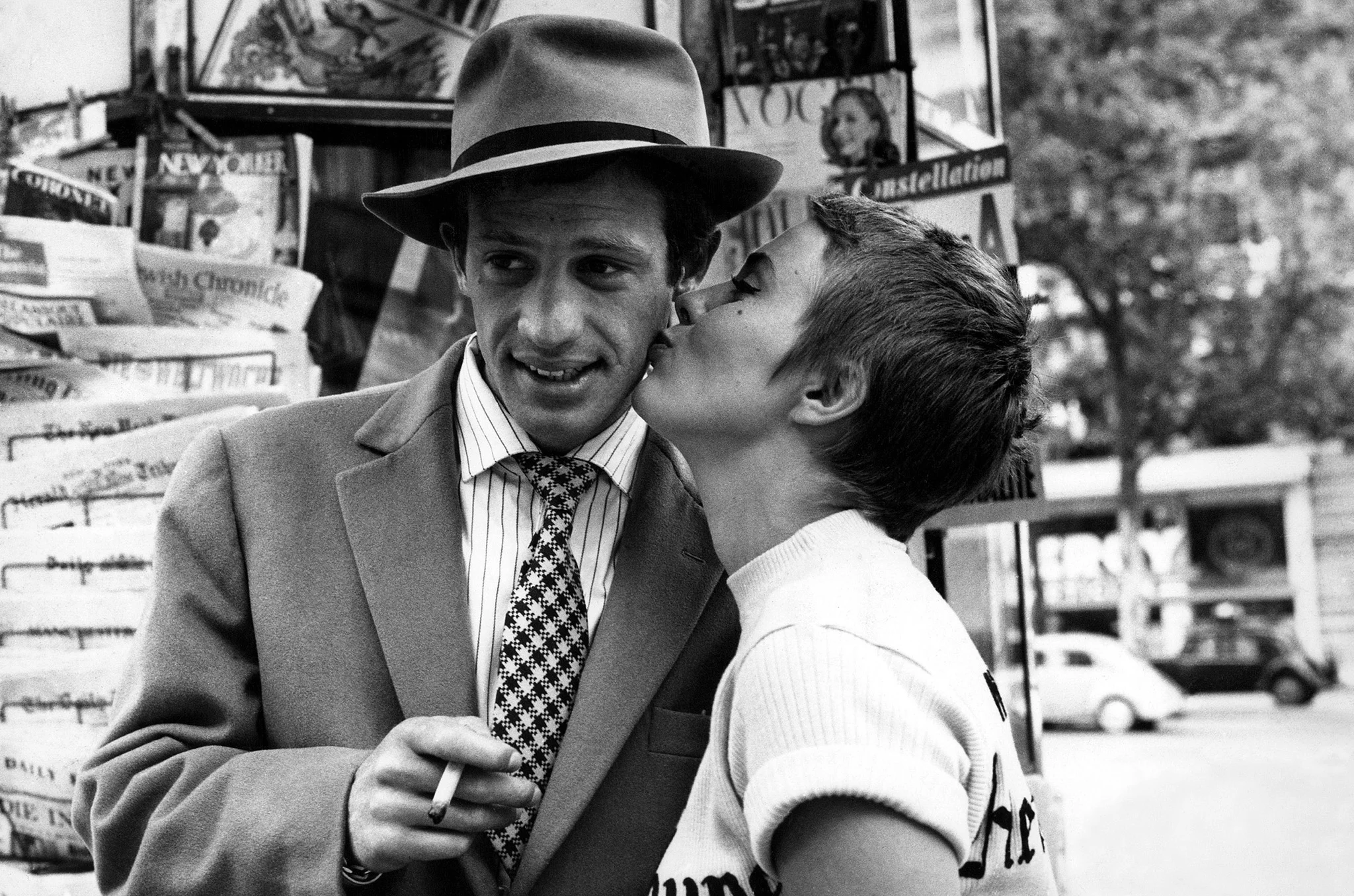 Jean Seberg and Jean-Paul Belmondo in jean-Luc Godard's À bout de souffle (1960)