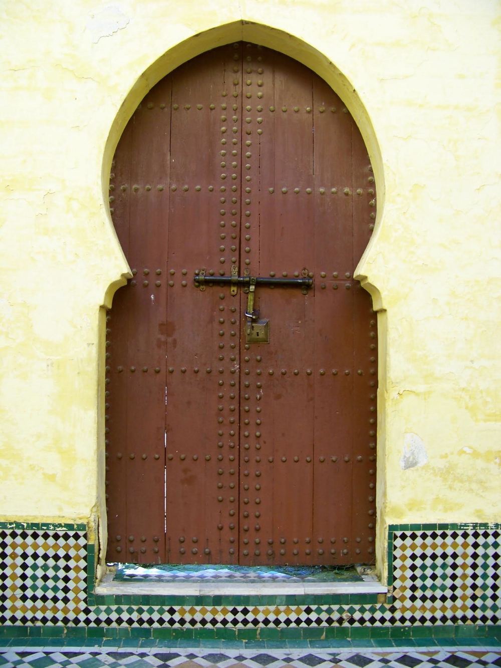  Something old - an old door; this one is from Moulay Ismail's tomb, I believe.&nbsp;  Photo by Celene Barrera 