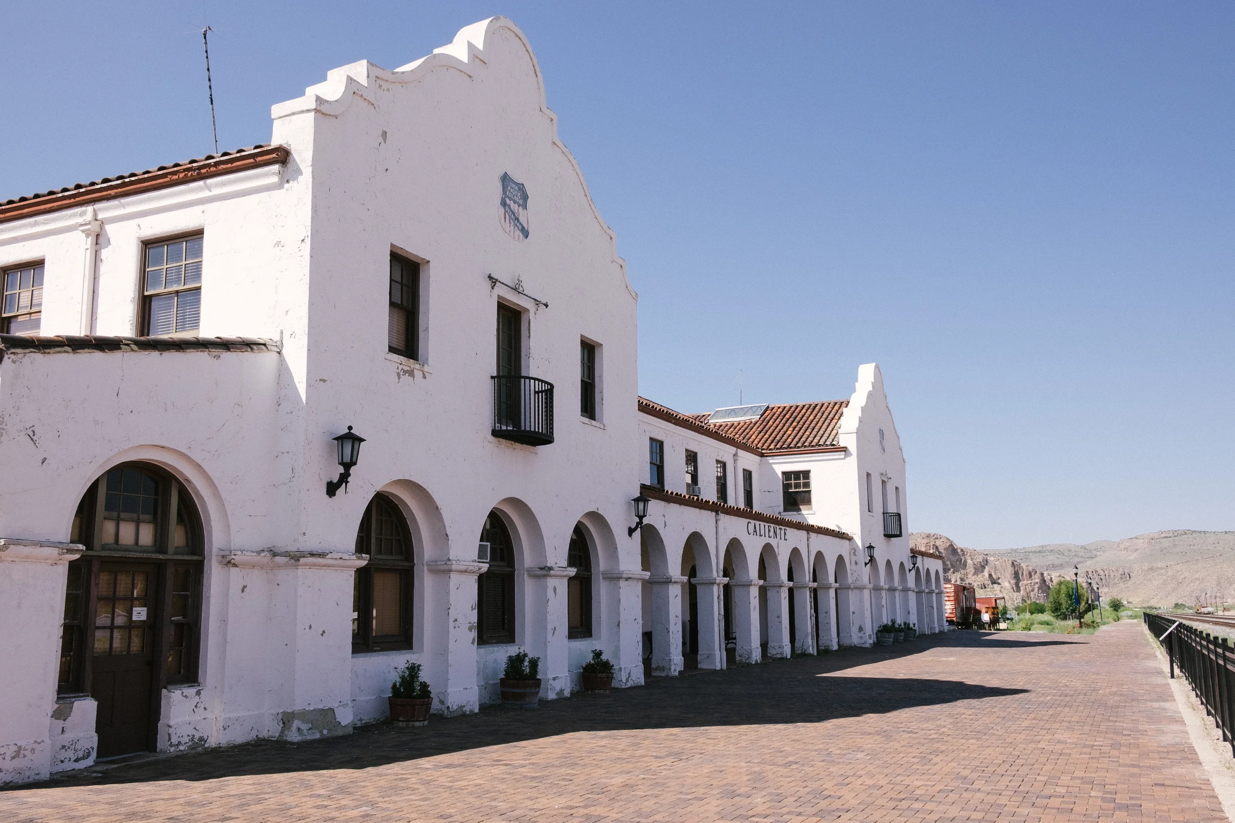 The Spanish railroad depot built in 1923 is now the central hub of town.