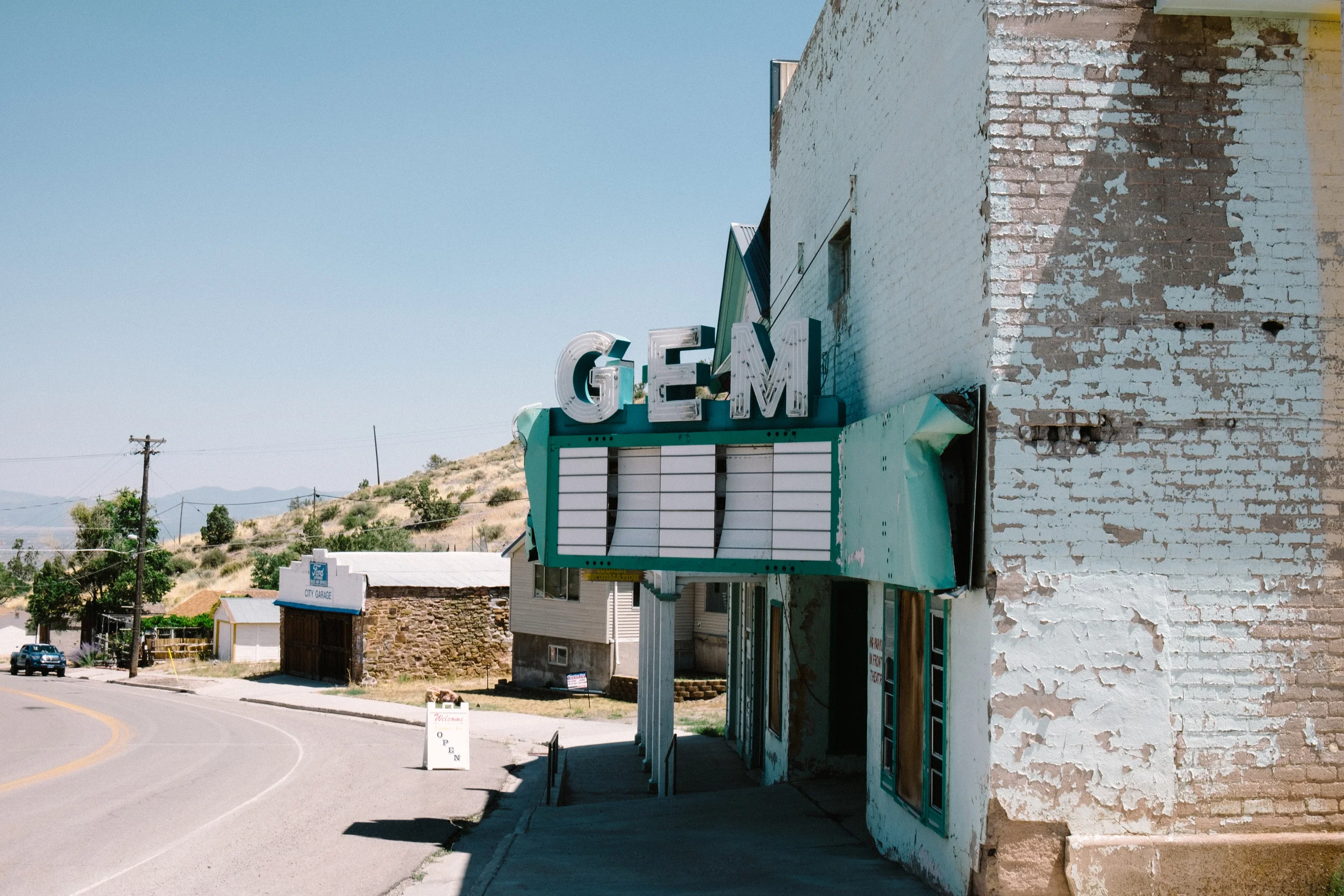 Closed and abandoned since a roof collapse in the early 2000s, the Gem Theater once showed films for over 100 years since its original construction in the late 1800s.