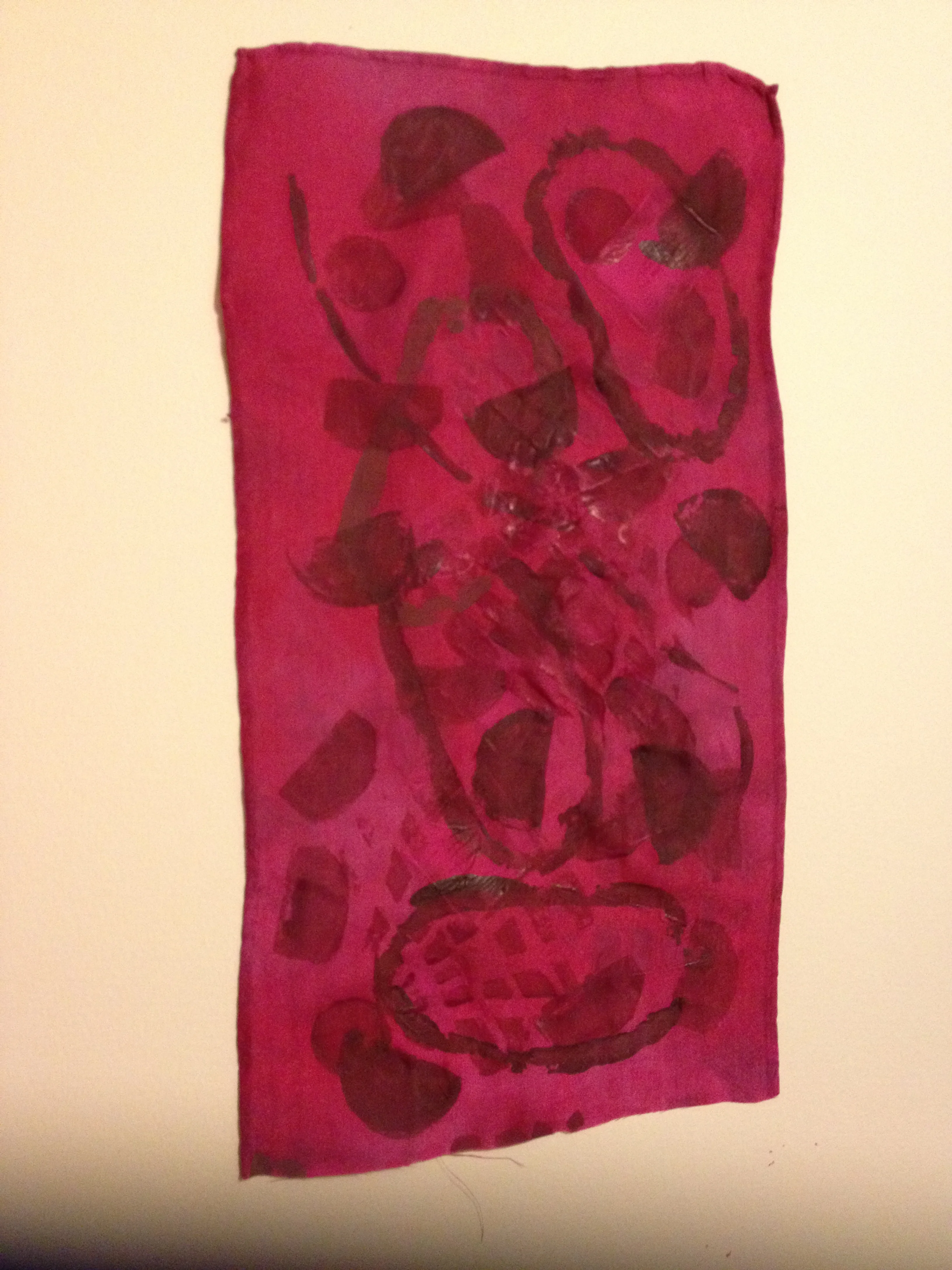 4a low intensity of background color w high intensity accent in background color This was done on hand dyed silk 