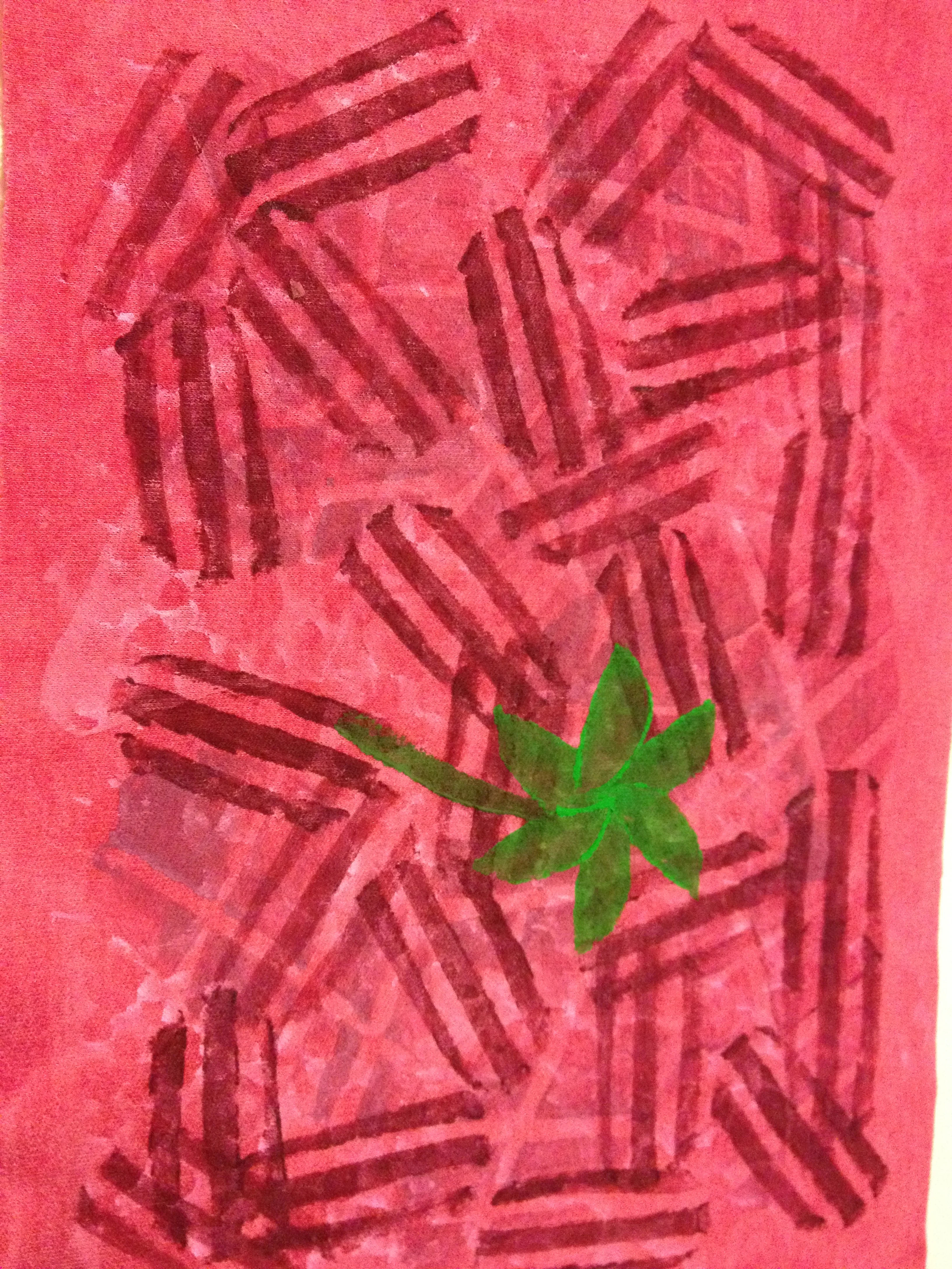3A three values of the background and a complement in opaque paint.