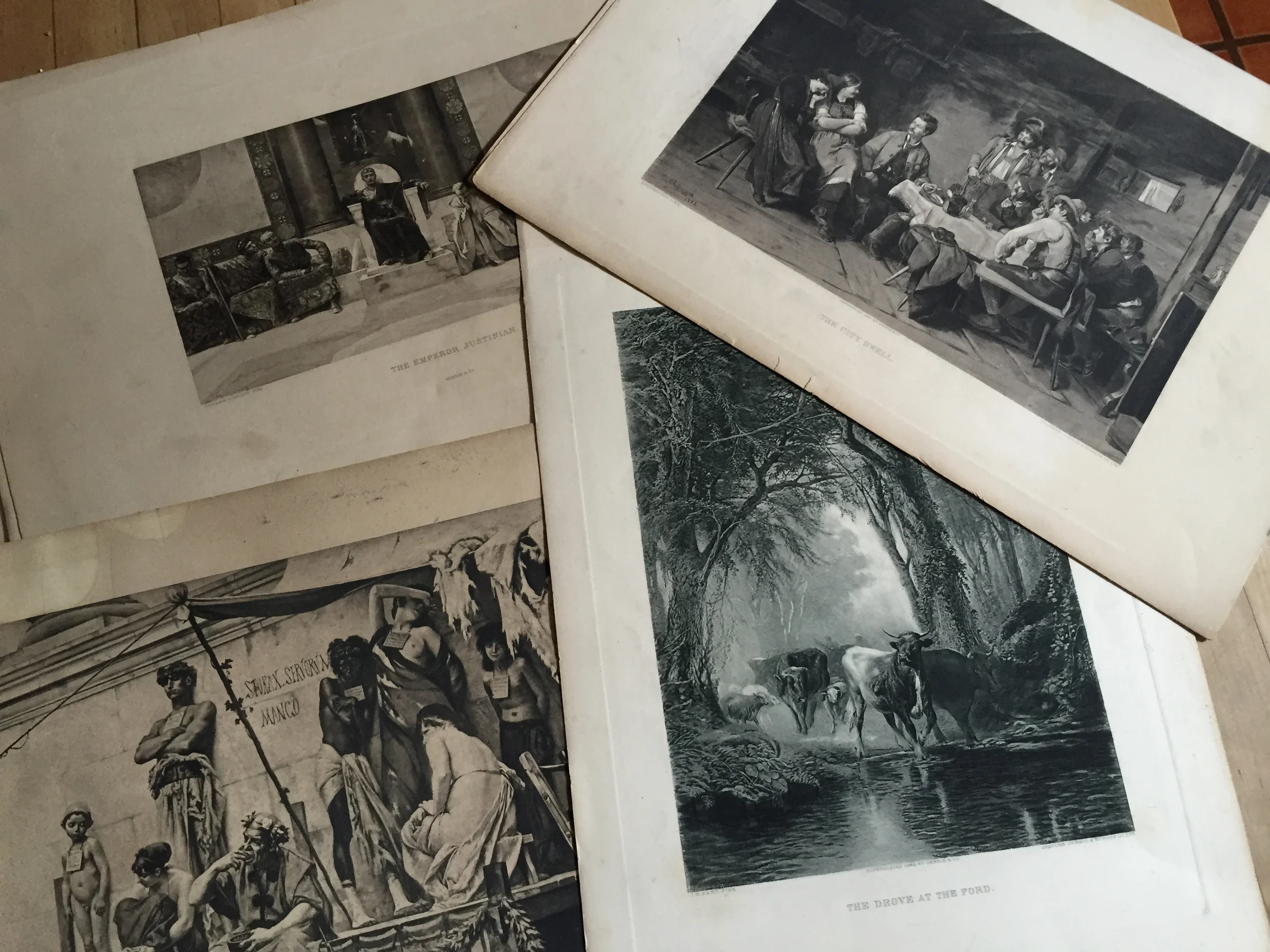 Prints from a subscription series offered in early 20th century, which I inherited from a friend.
