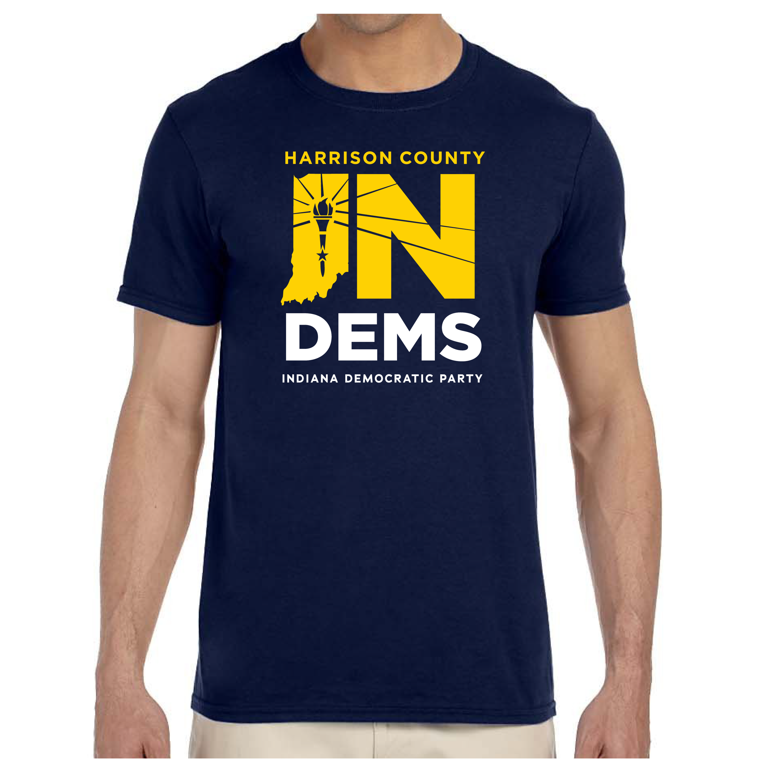 HARRISON COUNTY IN DEMS TEE (NAVY)