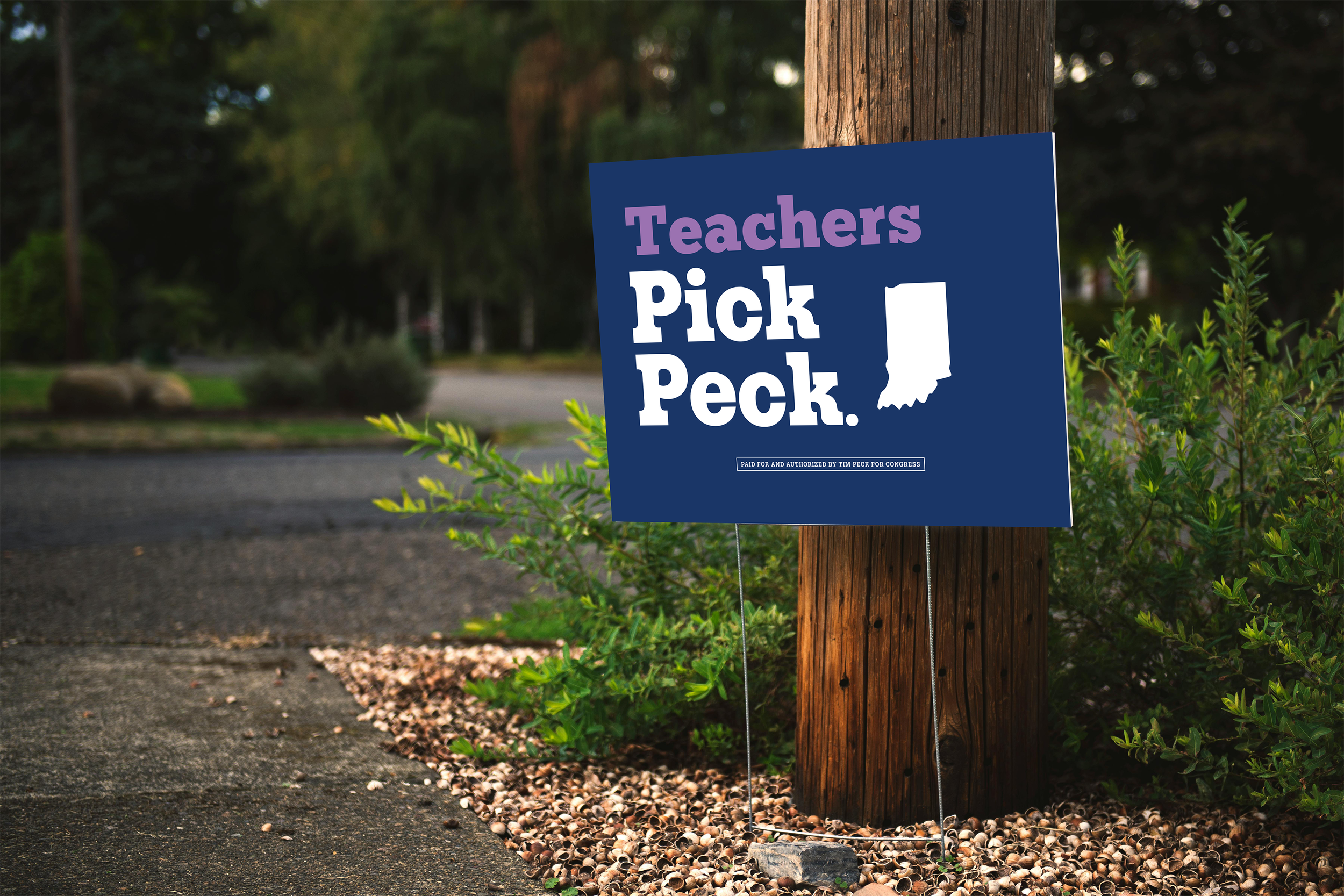 TEACHERS PICK PECK - STANDARD YARD SIGN
