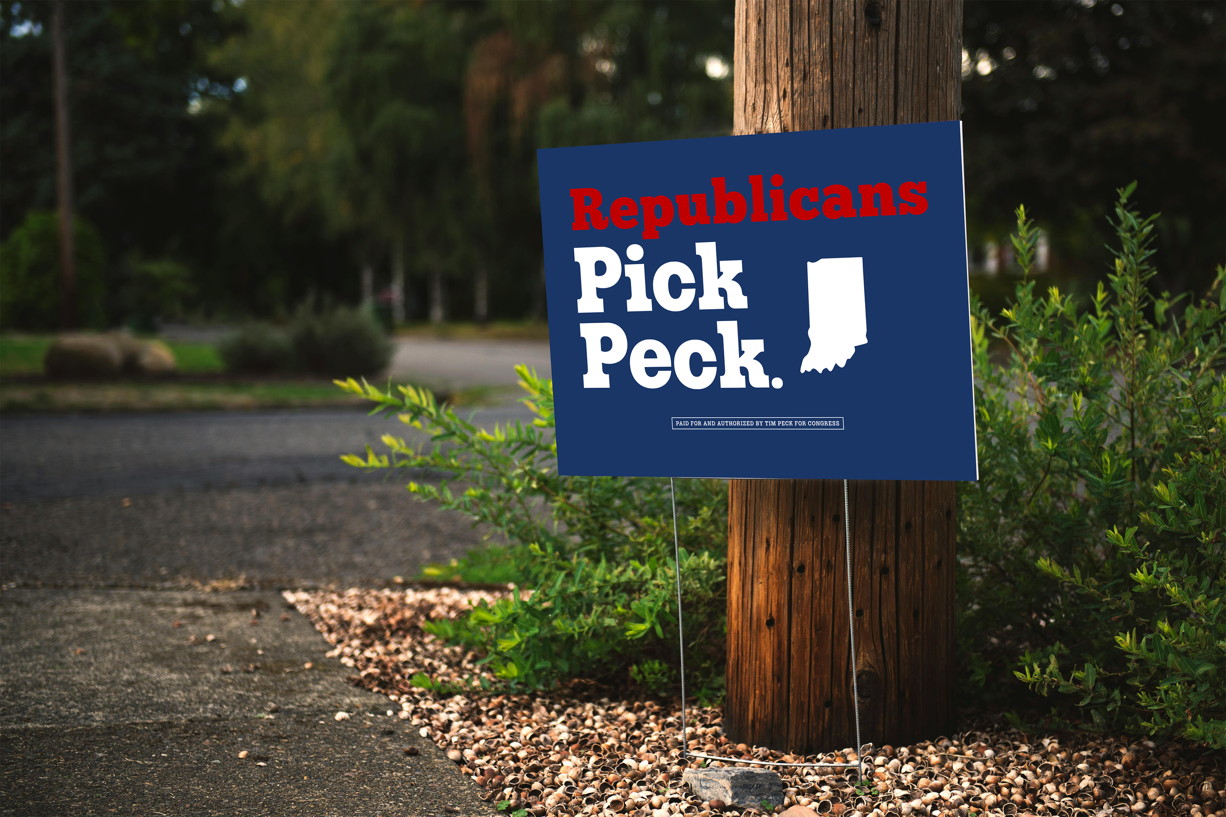 REPUBLICIAN PICK PECK - STANDARD YARD SIGN