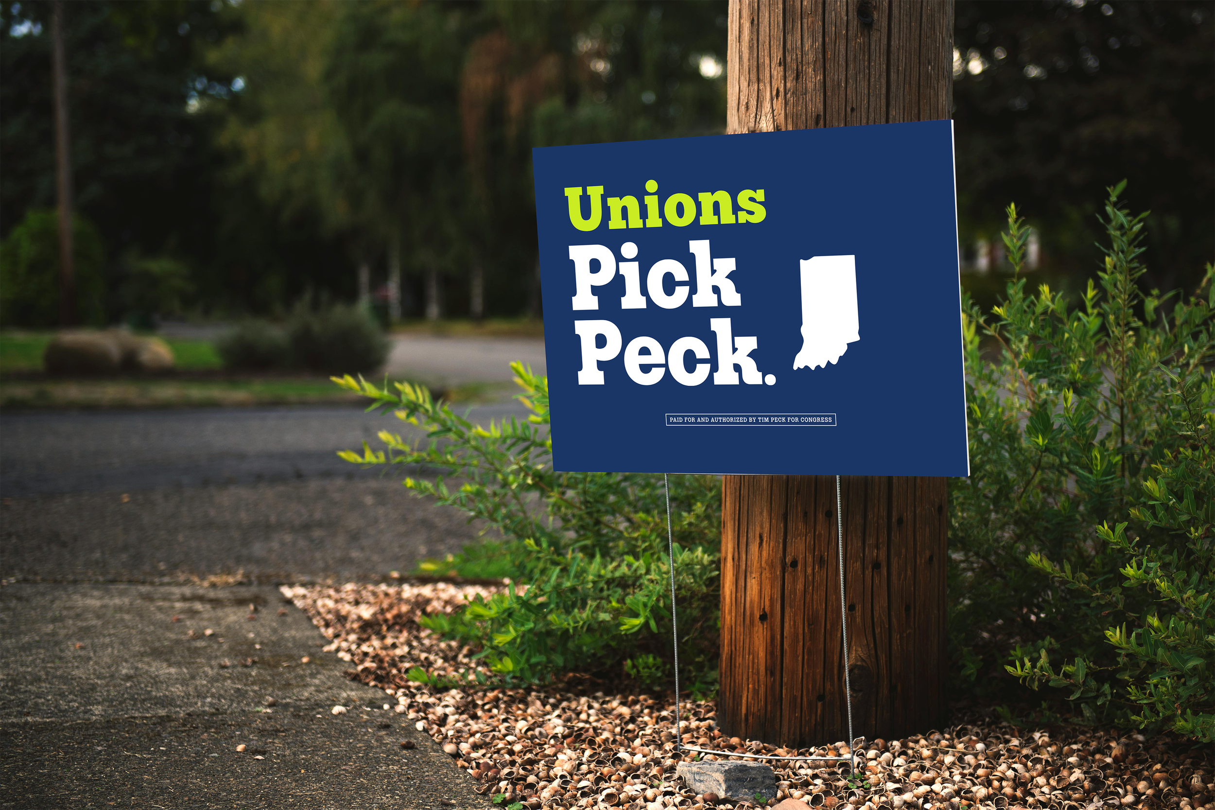 UNIONS PICK PECK - STANDARD YARD SIGN