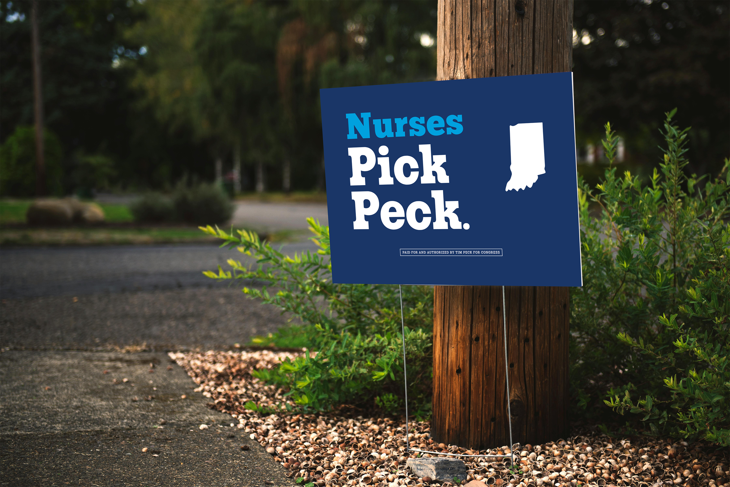 NURSE PICK PECK - STANDARD YARD SIGN