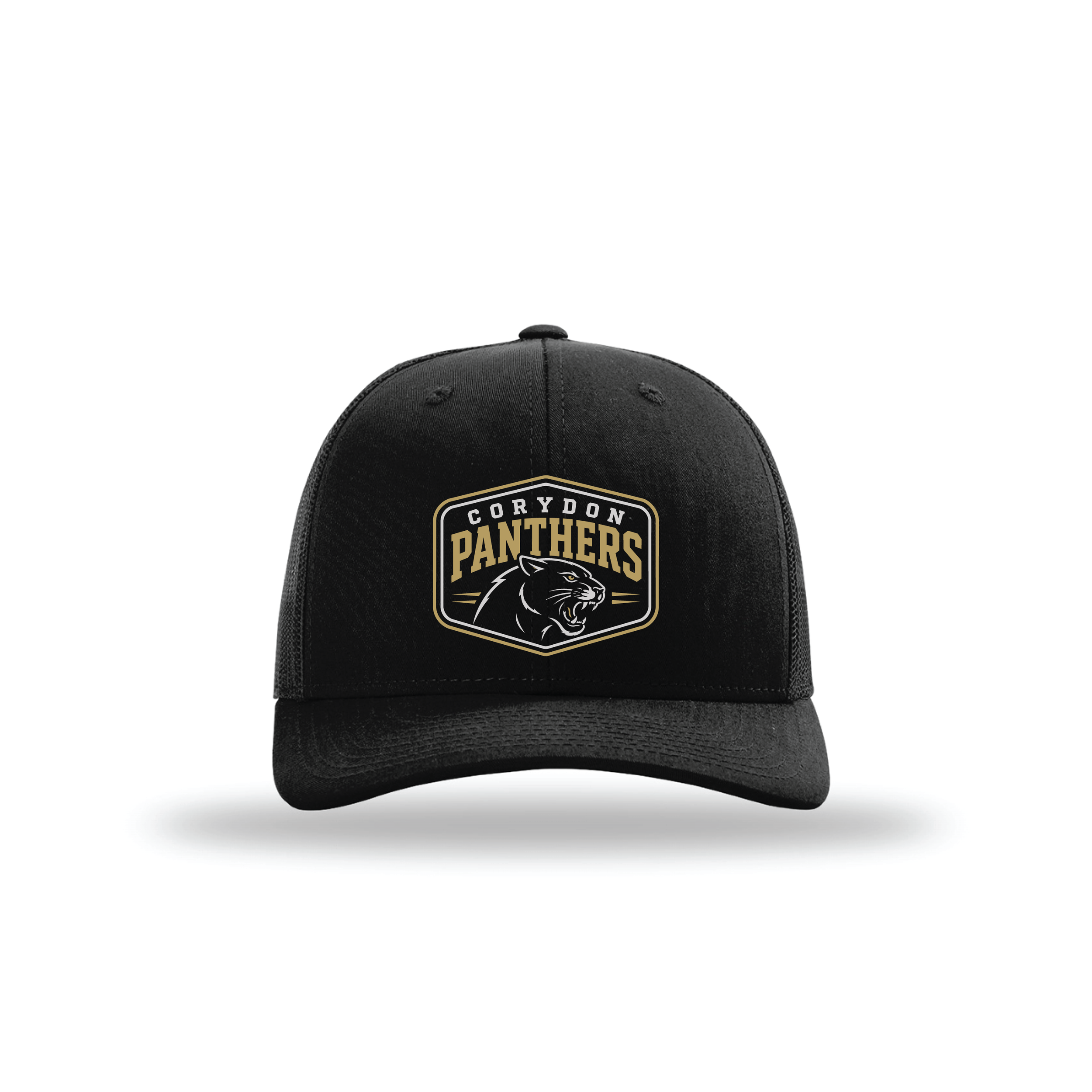 Black Corydon Panthers Hat FRONT.png