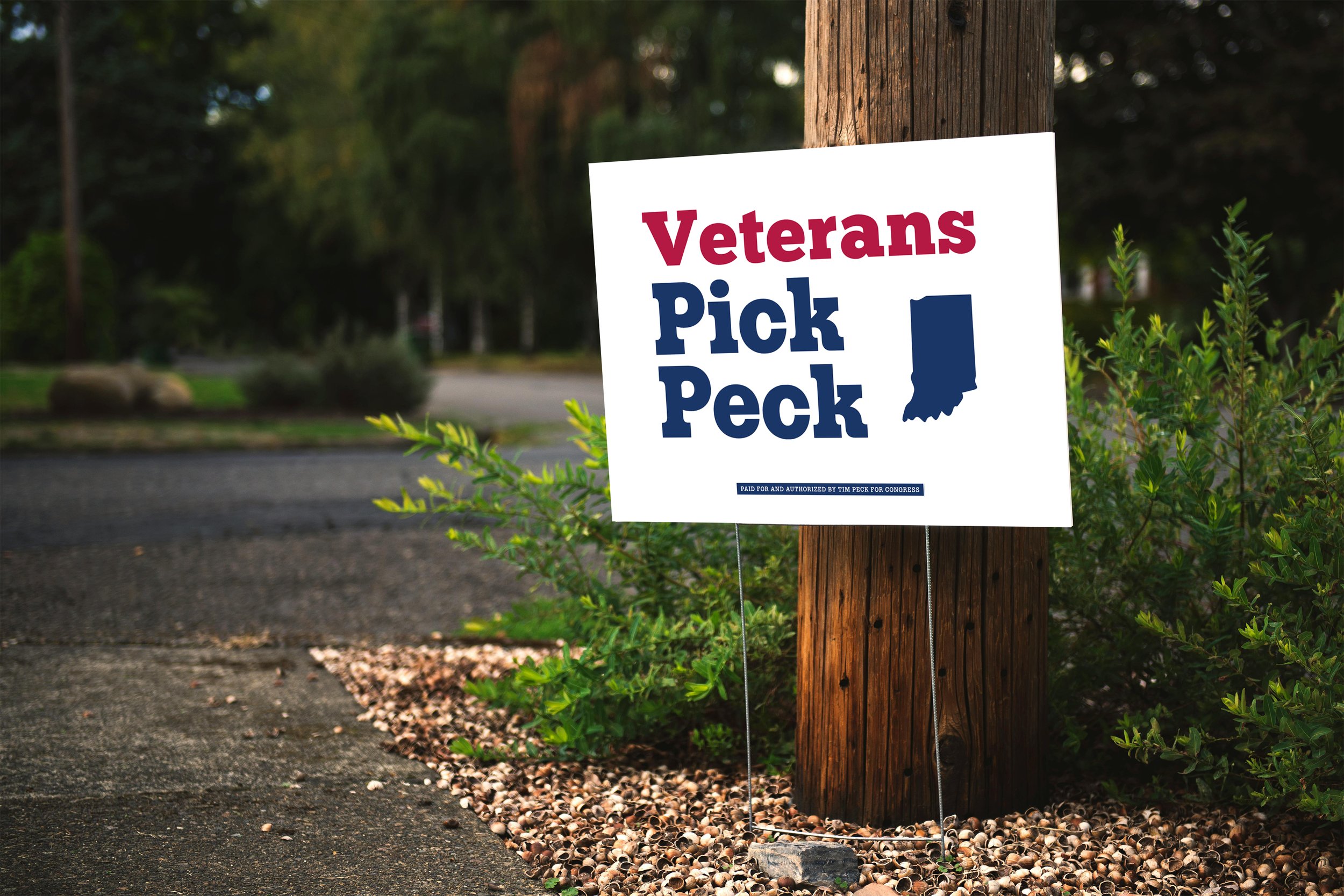 VETERANS PICK PECK - STANDARD YARD SIGN