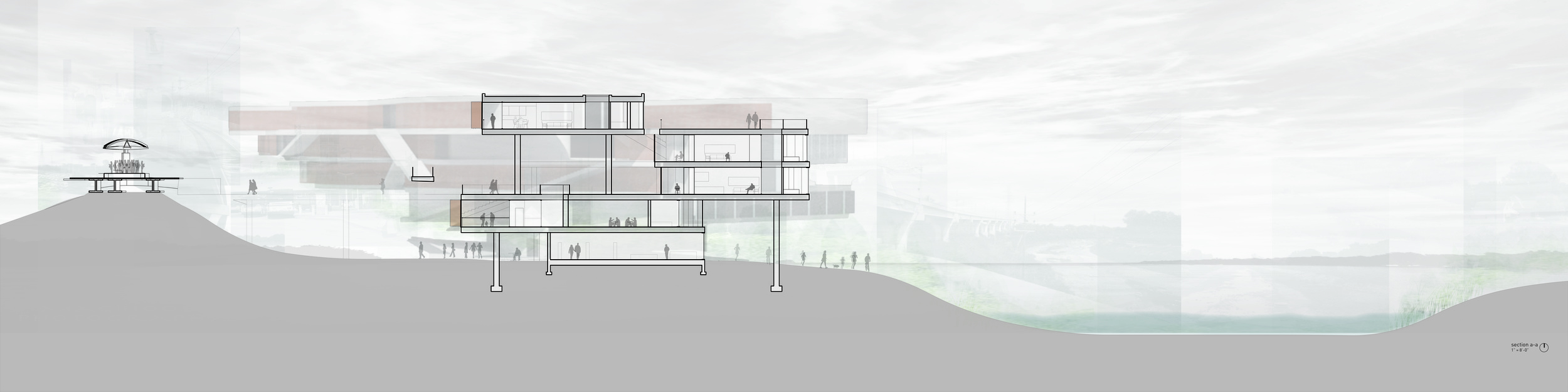  site + building section 