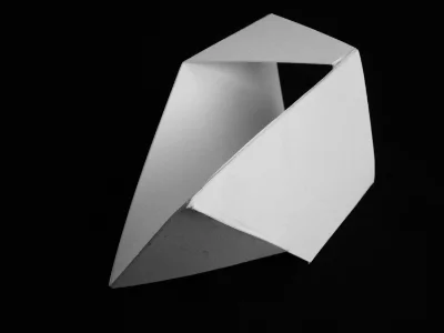 modular unit of single piece of bristol board cut and folded