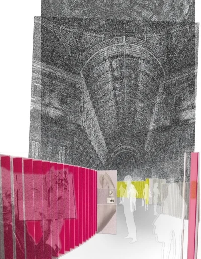 MUNARI MOIRÉ | displaying Munari's books within panels that create a morié