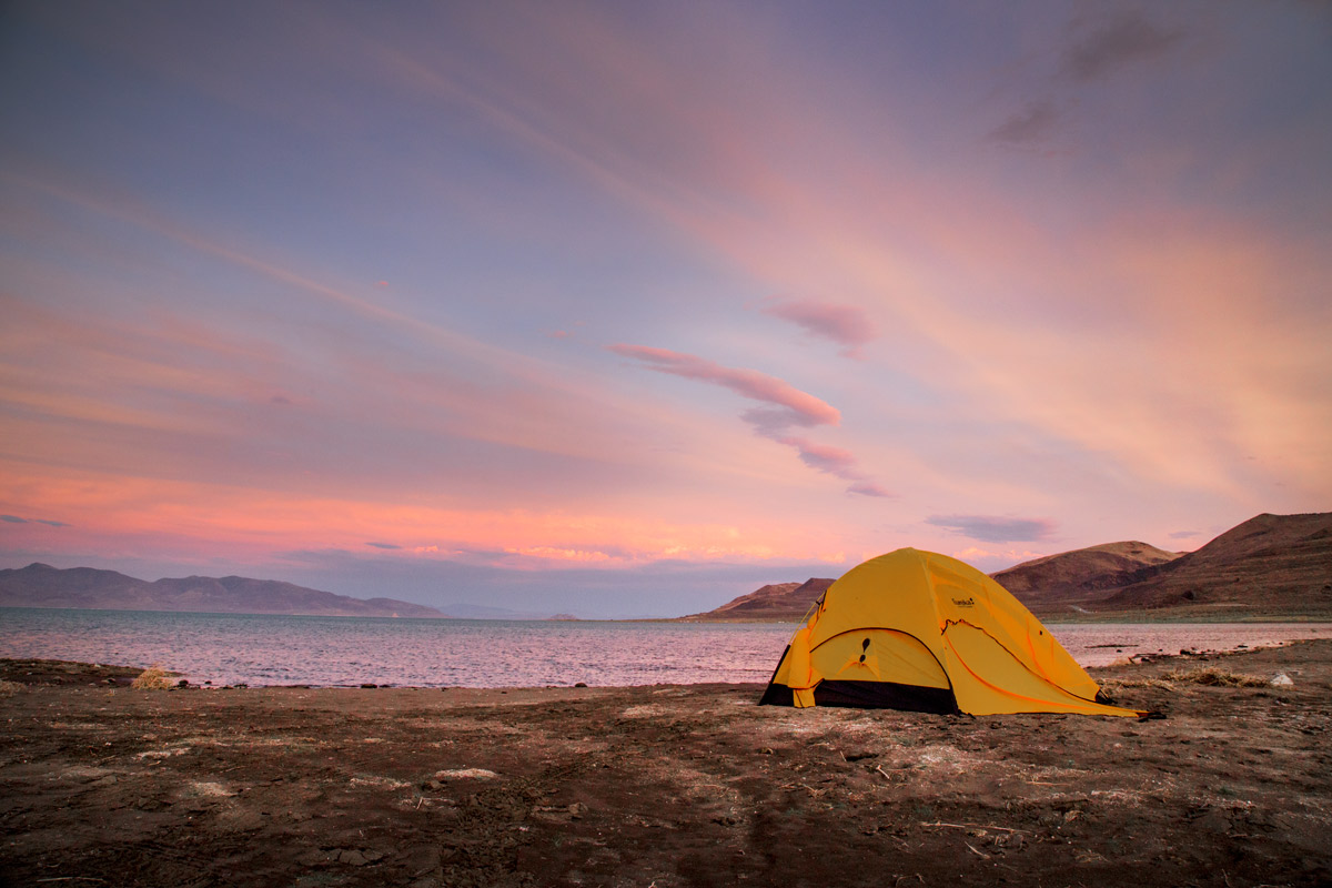 Camping at Pyramid Lake, NV
