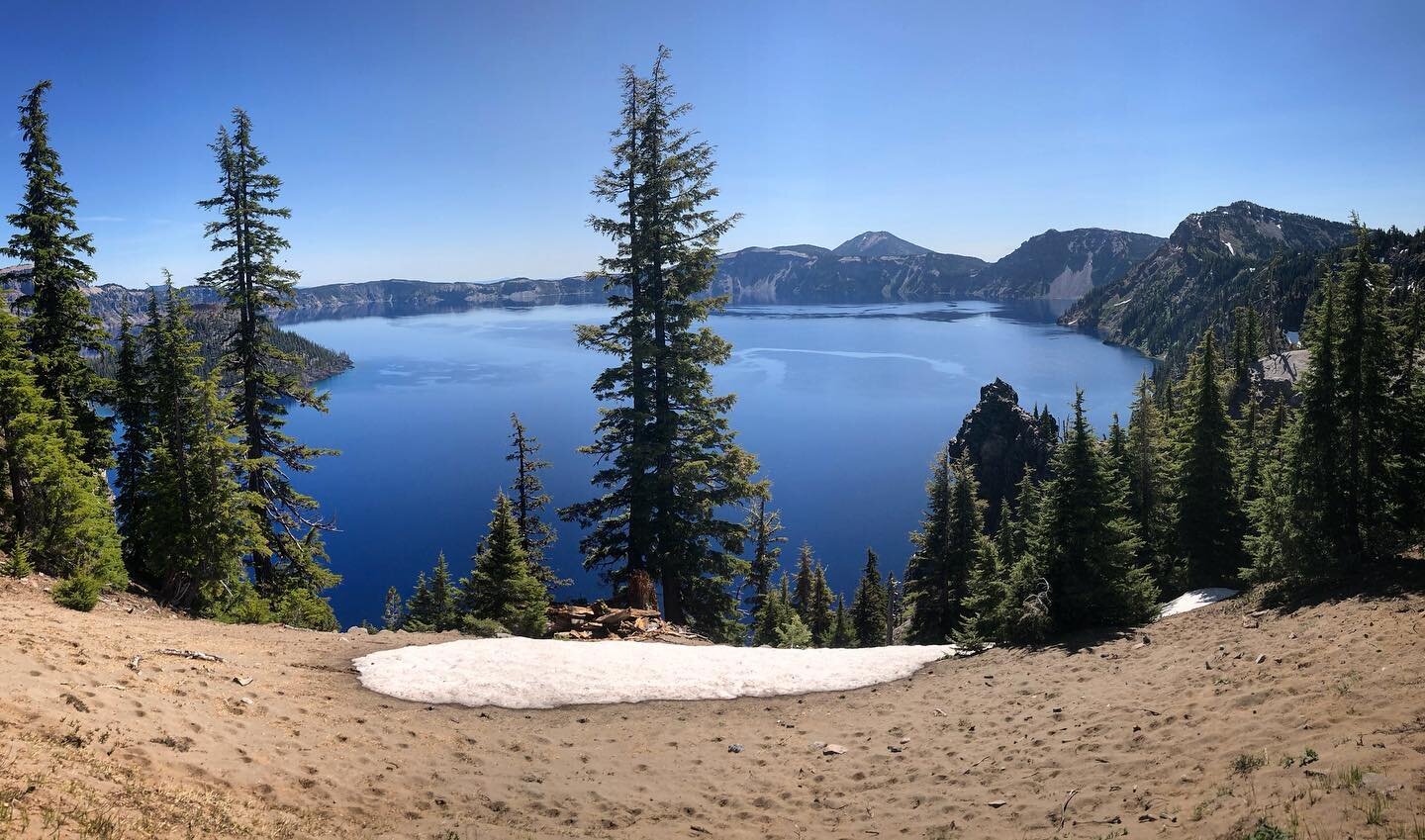 That&rsquo;s 4.6 trillion gallons of water down there.

 #craterlake
 #oregon
 #roadtrip