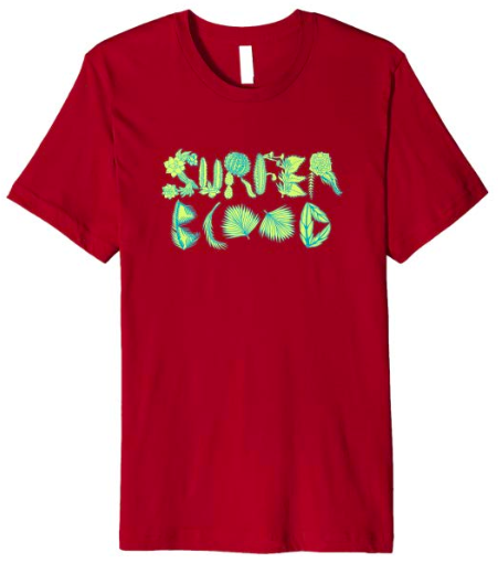 Surfer Blood 1000 Palms Plants T-Shirt (Cranberry)