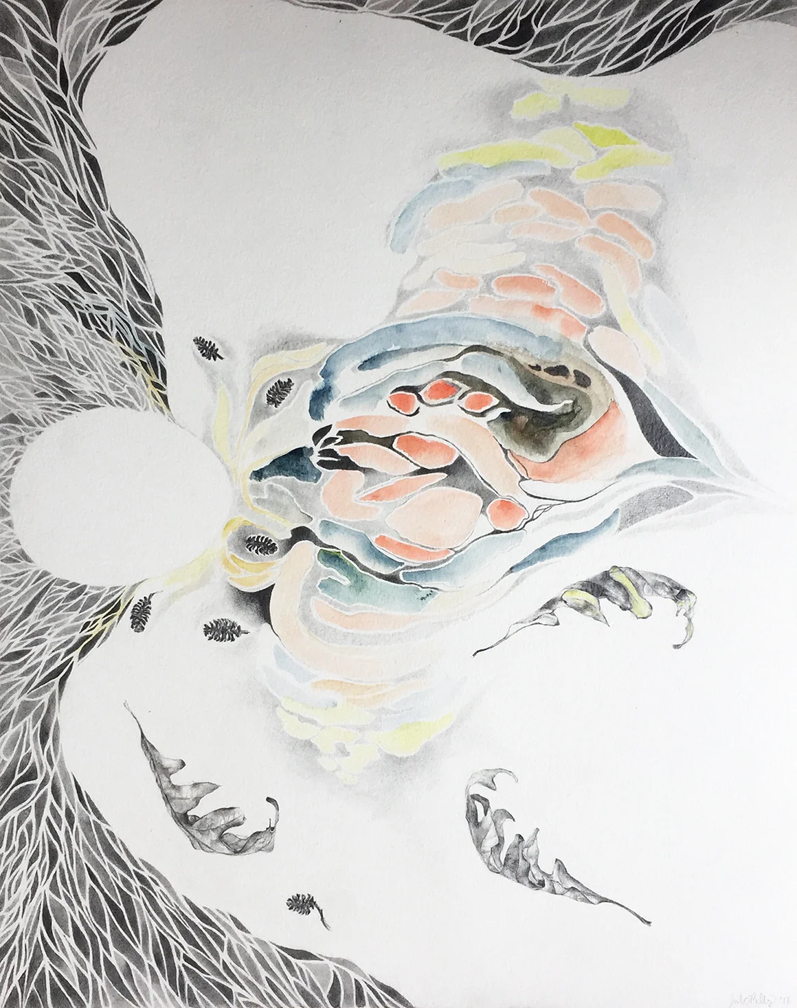 Primordial Kiss (Persephone's Dream) 2018, 19 x 15 inches