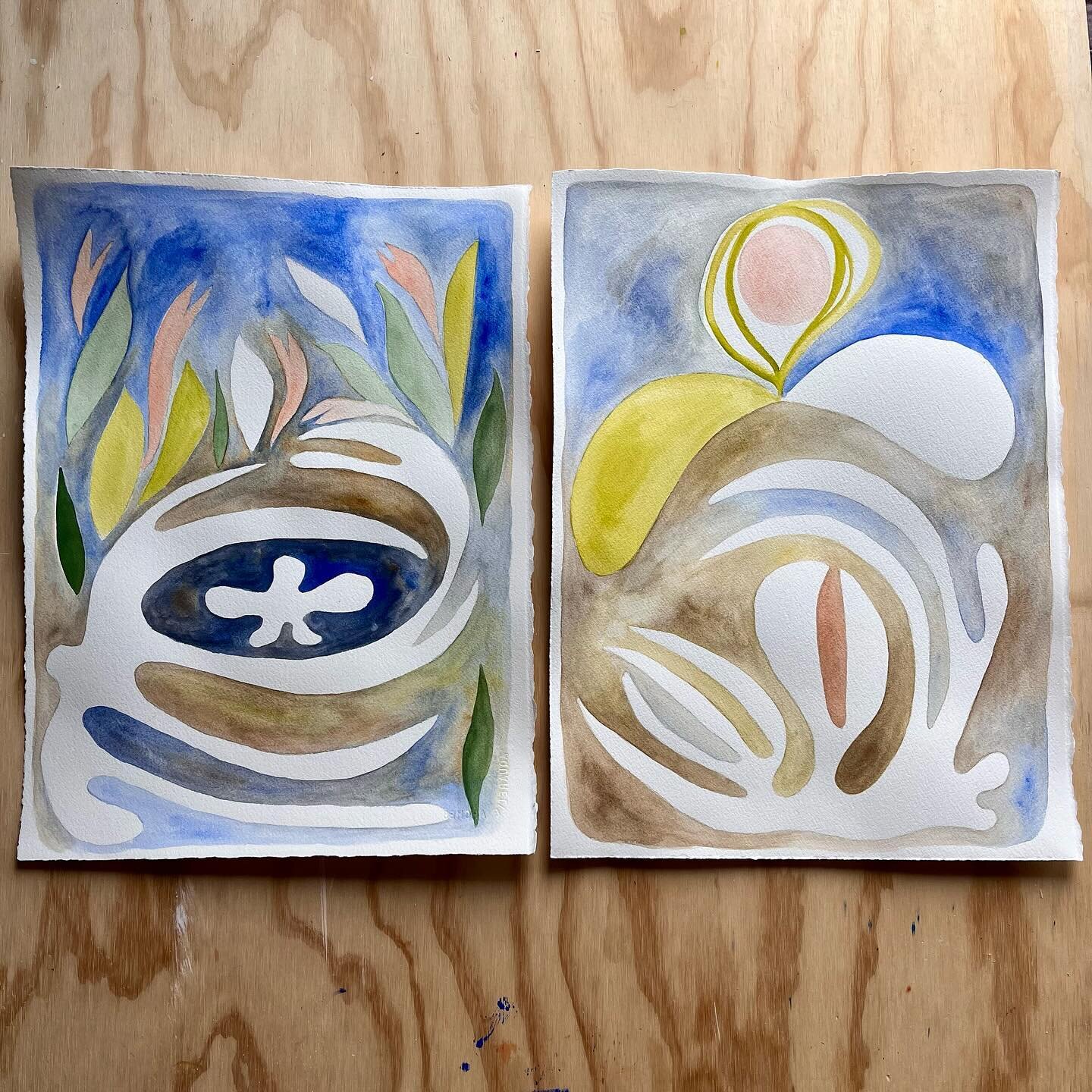Bone Flower 1 &amp; 2, 2024
watercolor on paper 
15 x 11 inches each 

Transmogrification feels particularly possible in spring 🦴✨🌱