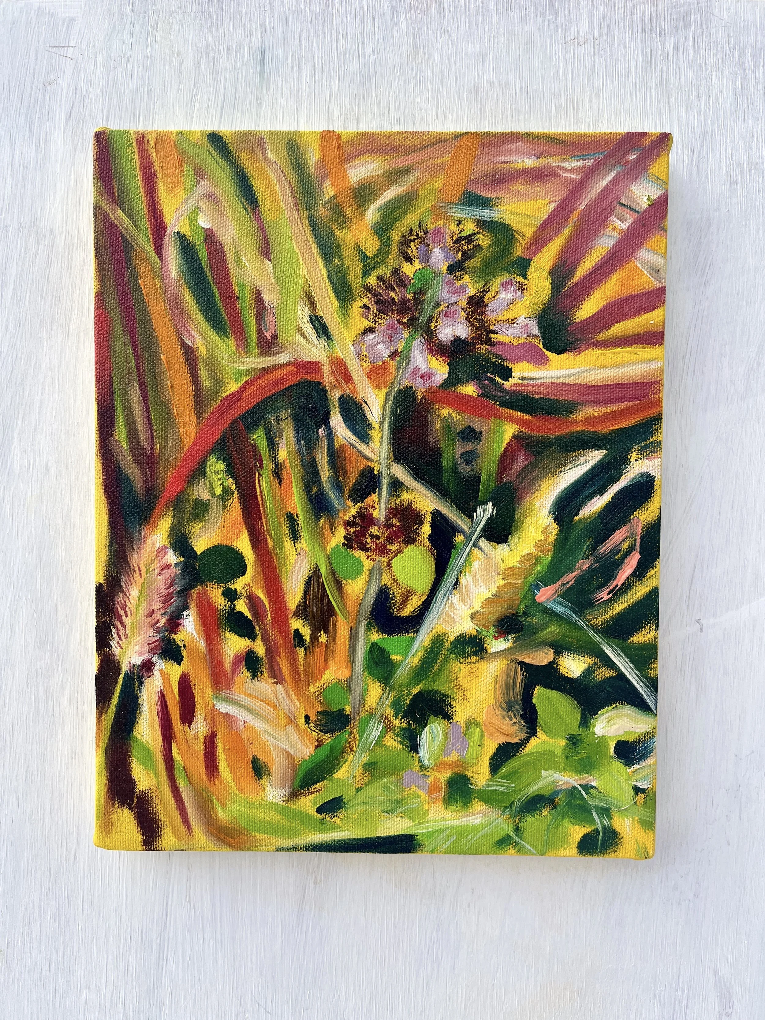 Henbit, 2025 | acrylic and oil on canvas | 10 x 8 inches 