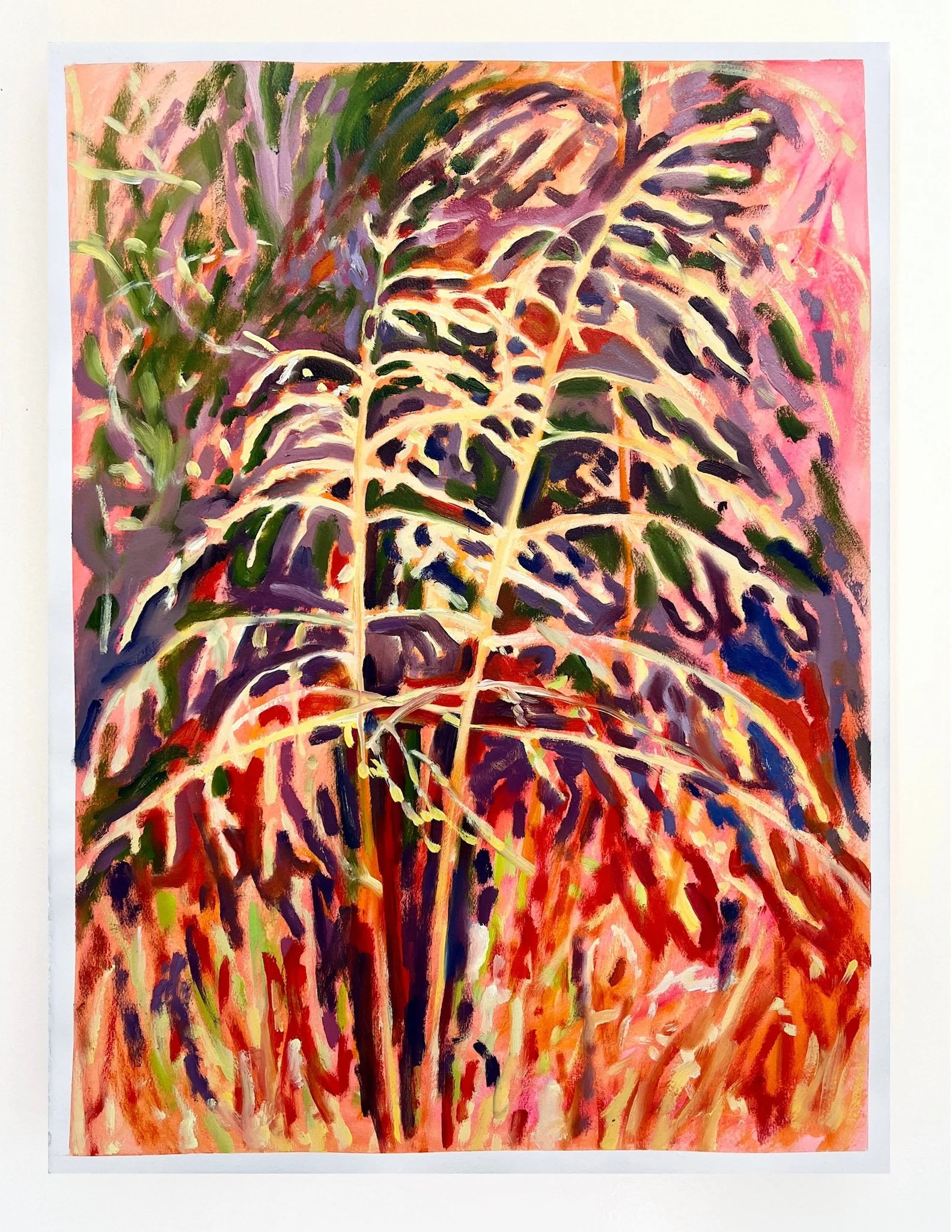 Switchgrass, 2026 | acrylic and oil on arches oil paper | 30 x 22 inches 