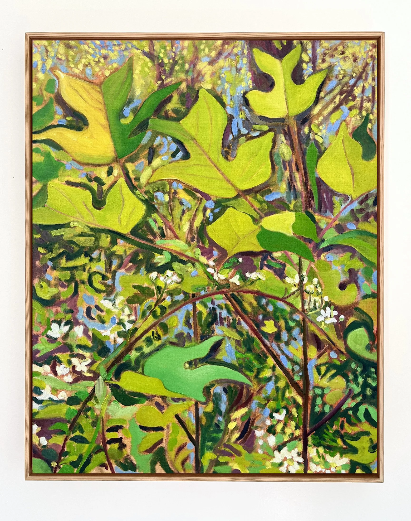 Tulip Poplar and Blackberry, 2026 | acrylic and oil on canvas | 30 x 24 inches | sold