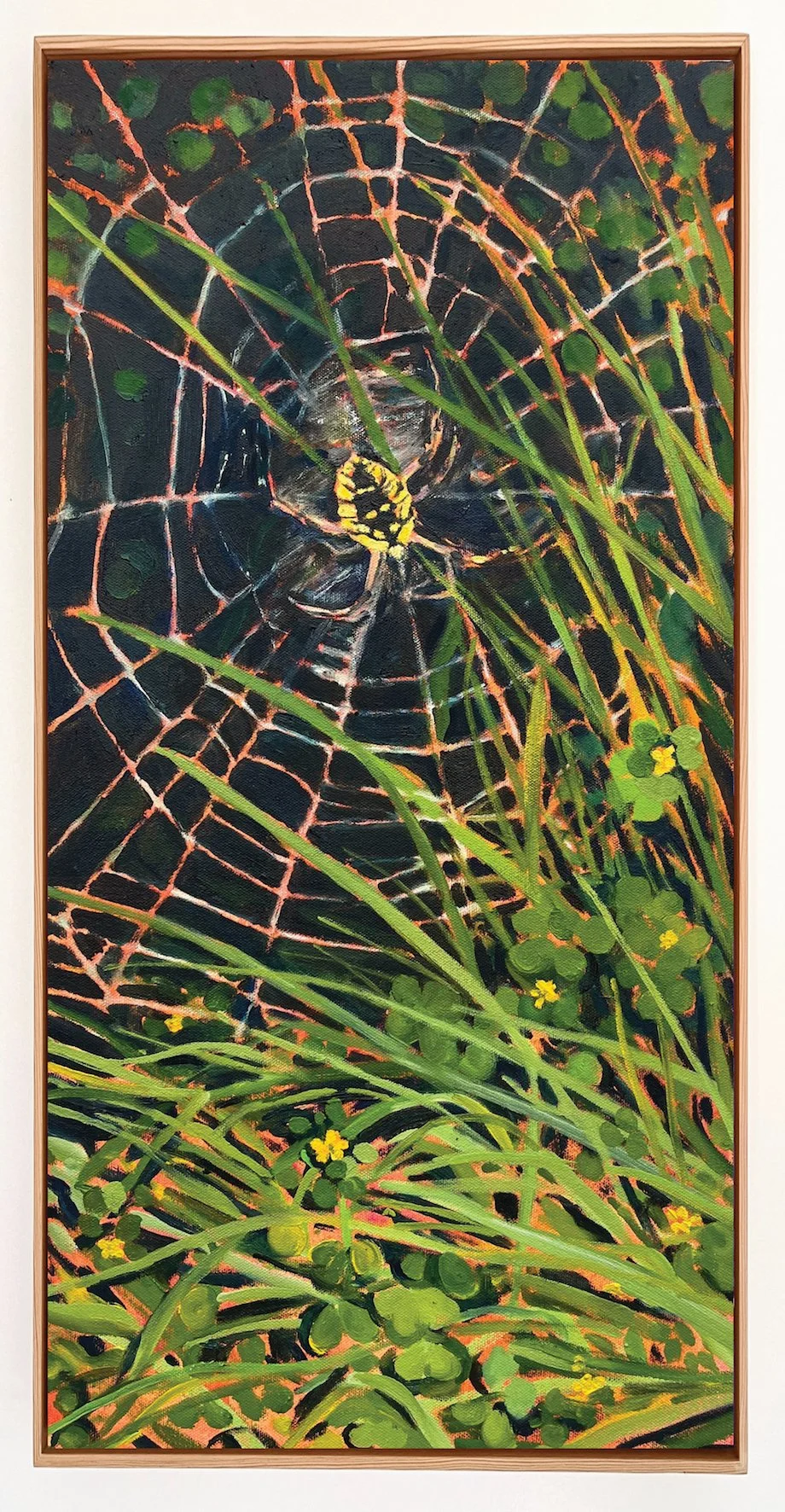 Orb Weaver, 2026 | acrylic and oil on canvas | 24 x 12 inches