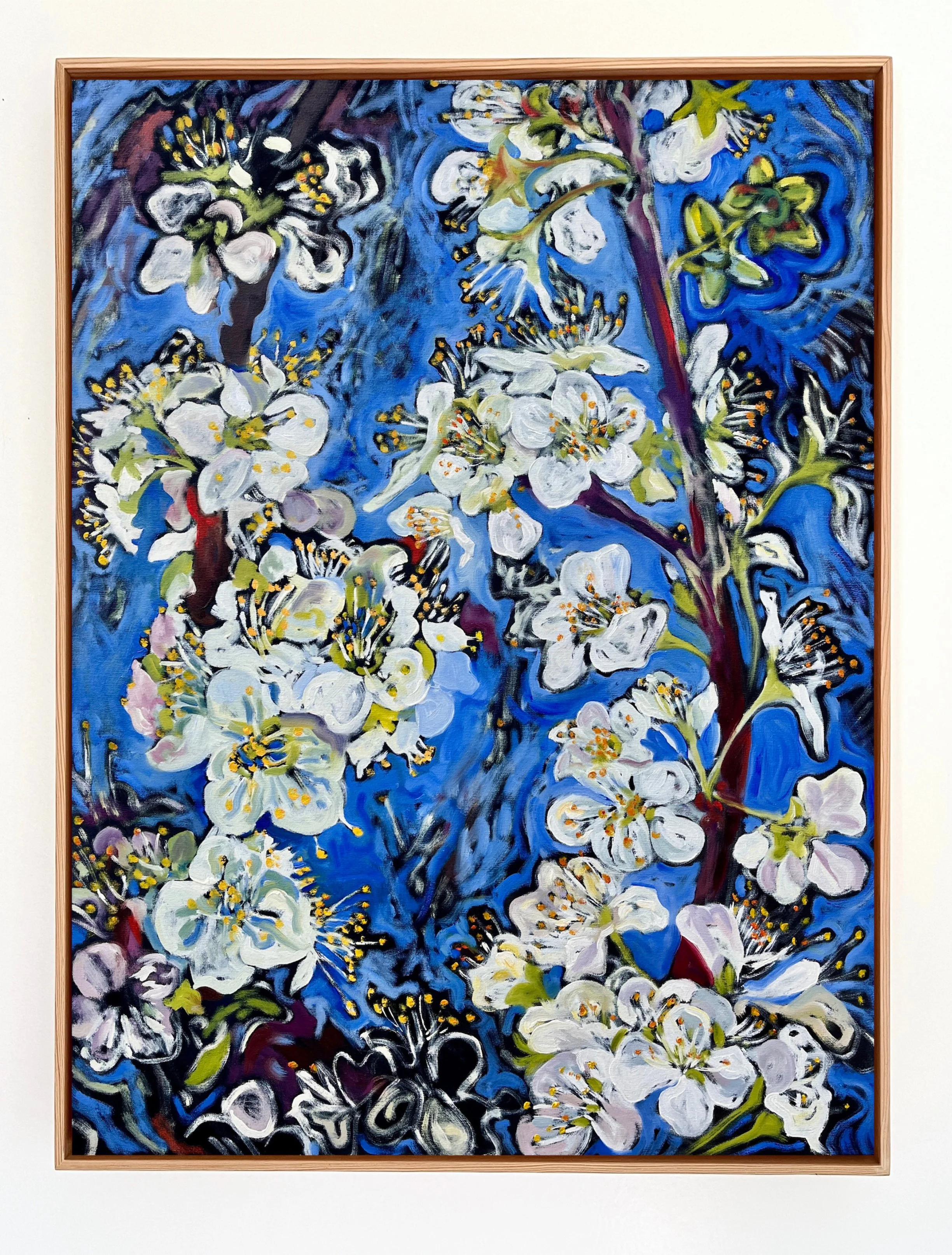 Plum Flowers Before Frost, 2026 | acrylic and oil on canvas | 40 x 30 inches 