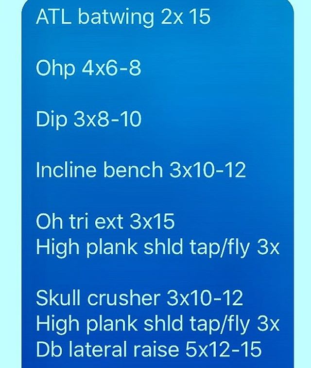 Want some #TricepsDeath ? Give this a try. All sets should be taken to an RPE of 8, that is leave 2 reps in reserve. So choose a weight that will allow for that. #HaveFun