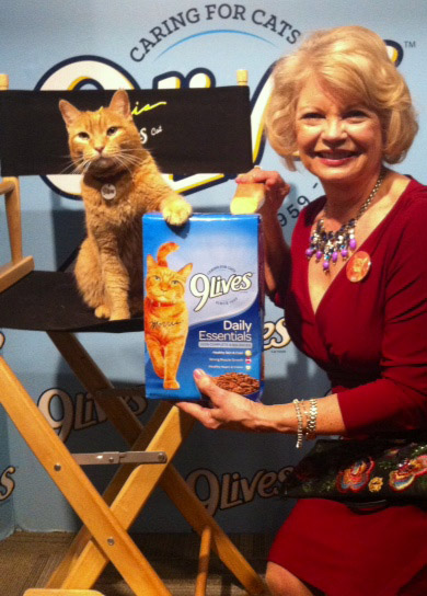 Kathy with Paul Morris the Cat who also received an award that night.