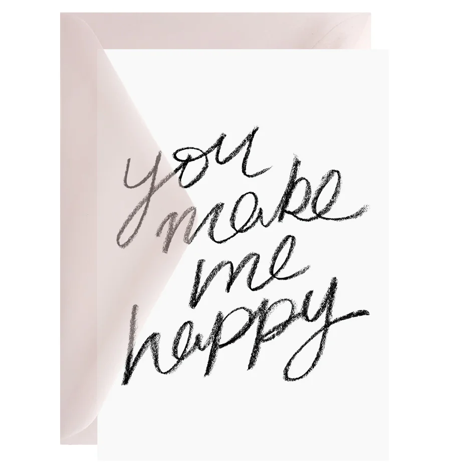 You make me happy – Greeting card (Vellum envelope)