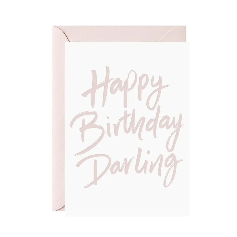 Happy Birthday Darling – Mini Letterpress Card