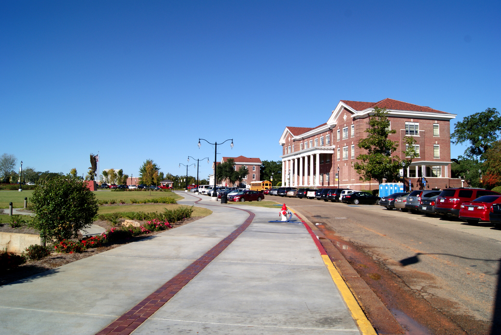 The reconstructed front lawn of Southern Hall, The University of Southern Mississippi. October 30, 2014, Hattiesburg, Miss.