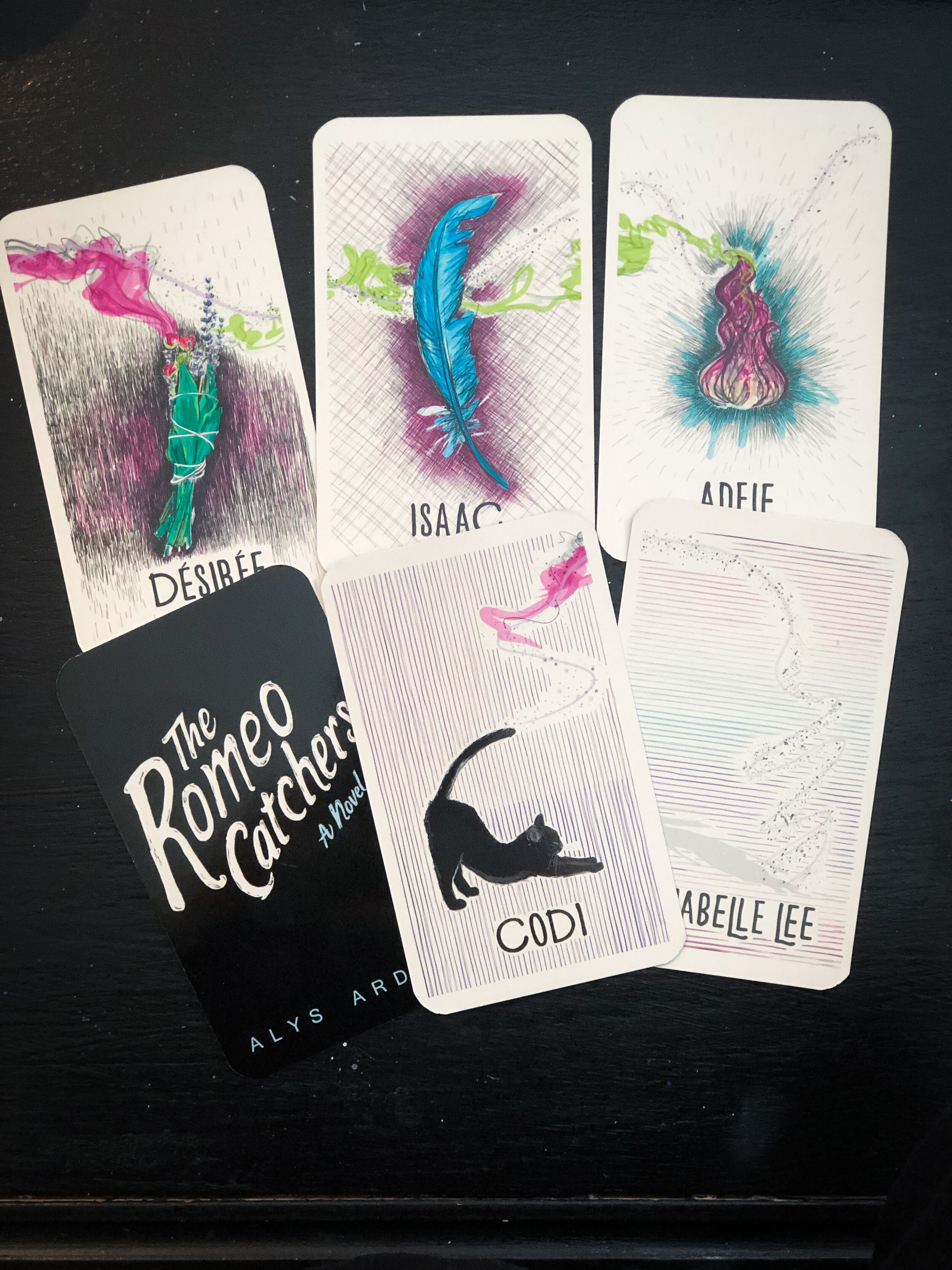The Romeo Catchers Character Tarot Bookmarks