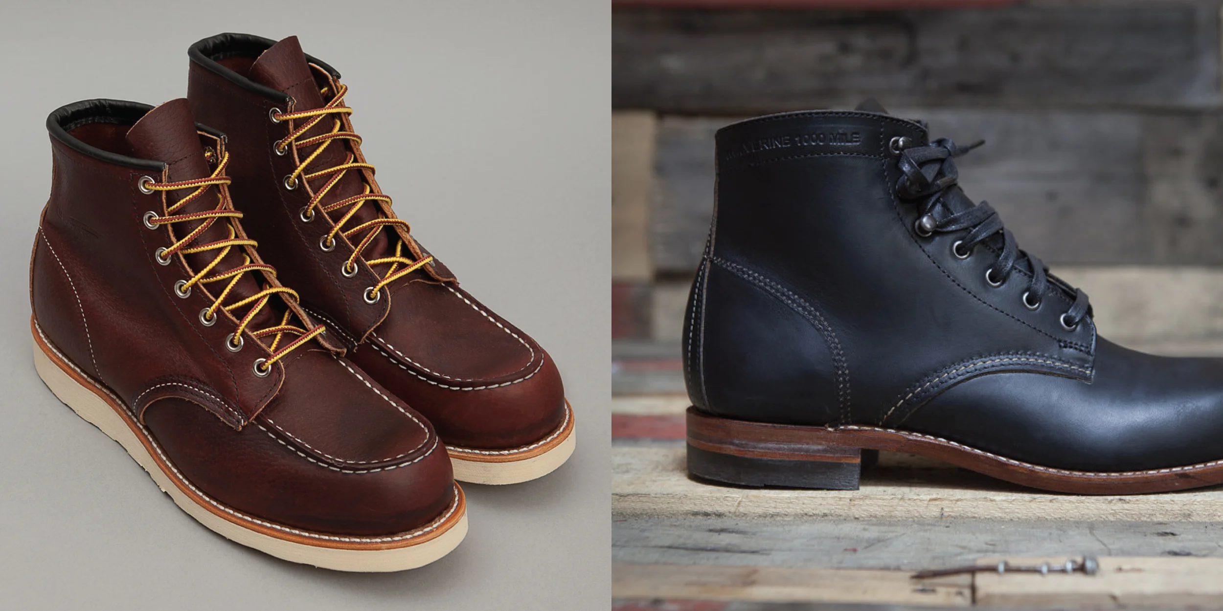 Classic boot inspiration takes the Free Chukka boot to a more rugged space with leather uppers, heavy stitching, boot laces, and metal eyelets.