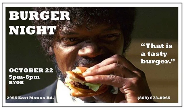 Next BURGER NIGHT! 10/22 Sunday (5-8pm) Mark your calendars! 🍔🍔🍔#doyouknowwhattheycallaquarterpounderwithcheeseinfrance