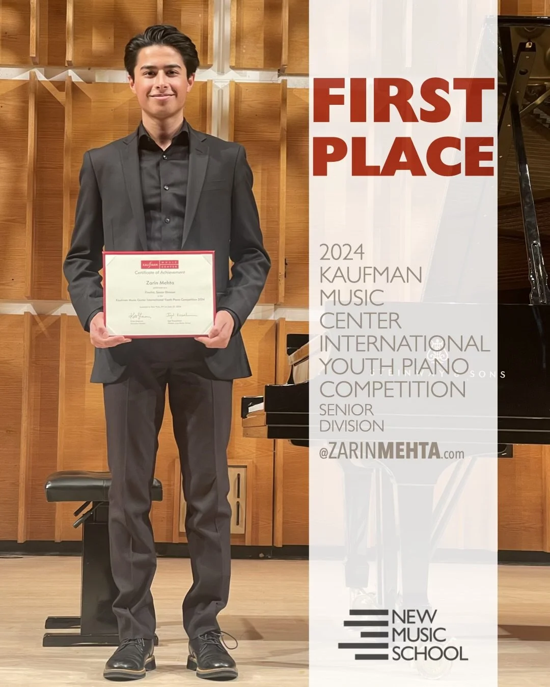 Zarin Mehta — 1st Place