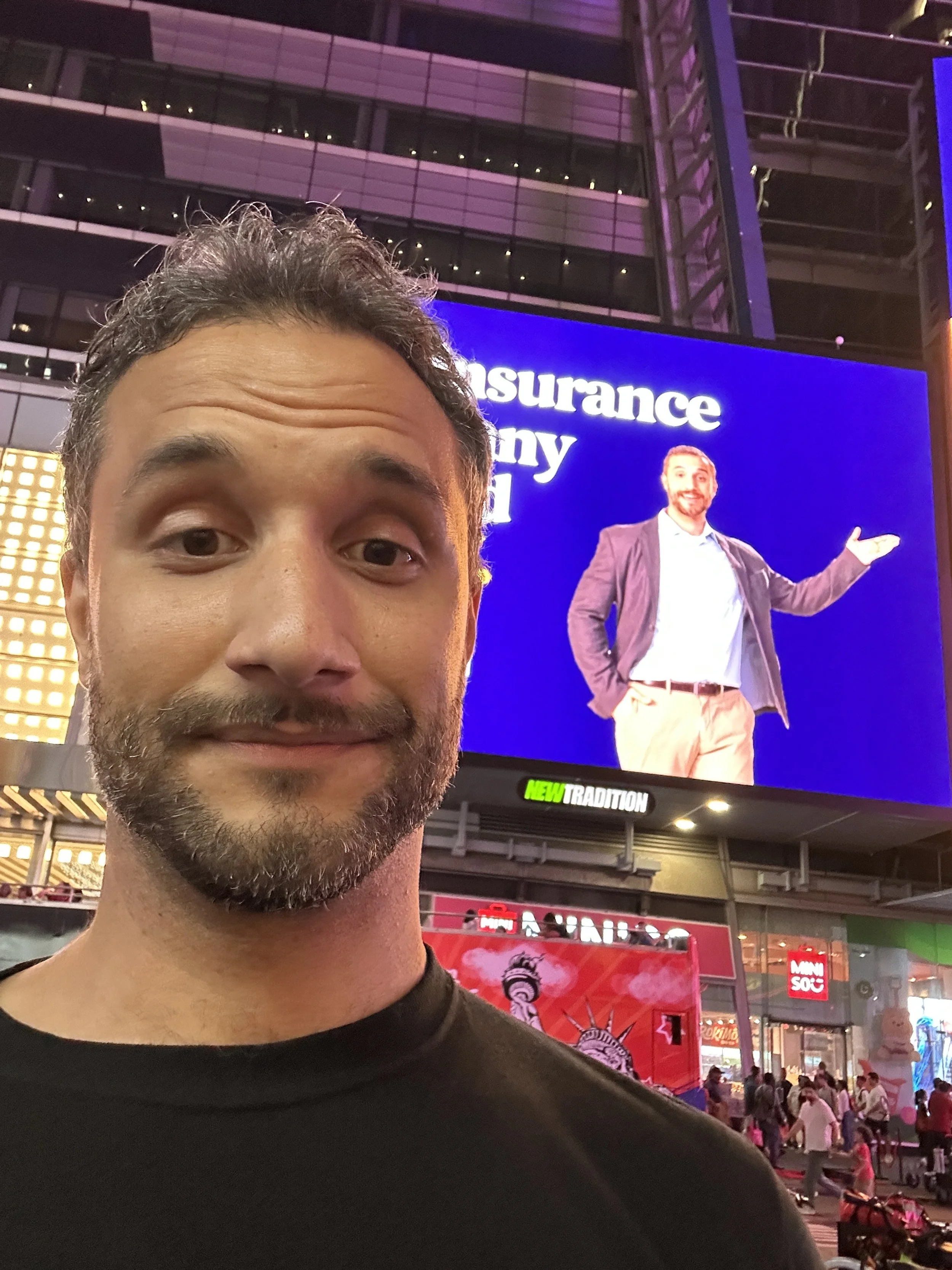 Look up!  Jeff is in Times Square!