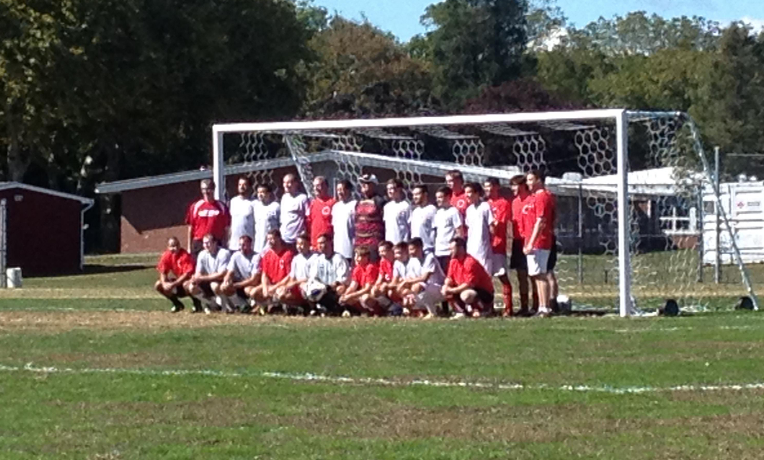 Participants in the 6th Annual Alumni Soccer Game 2013.